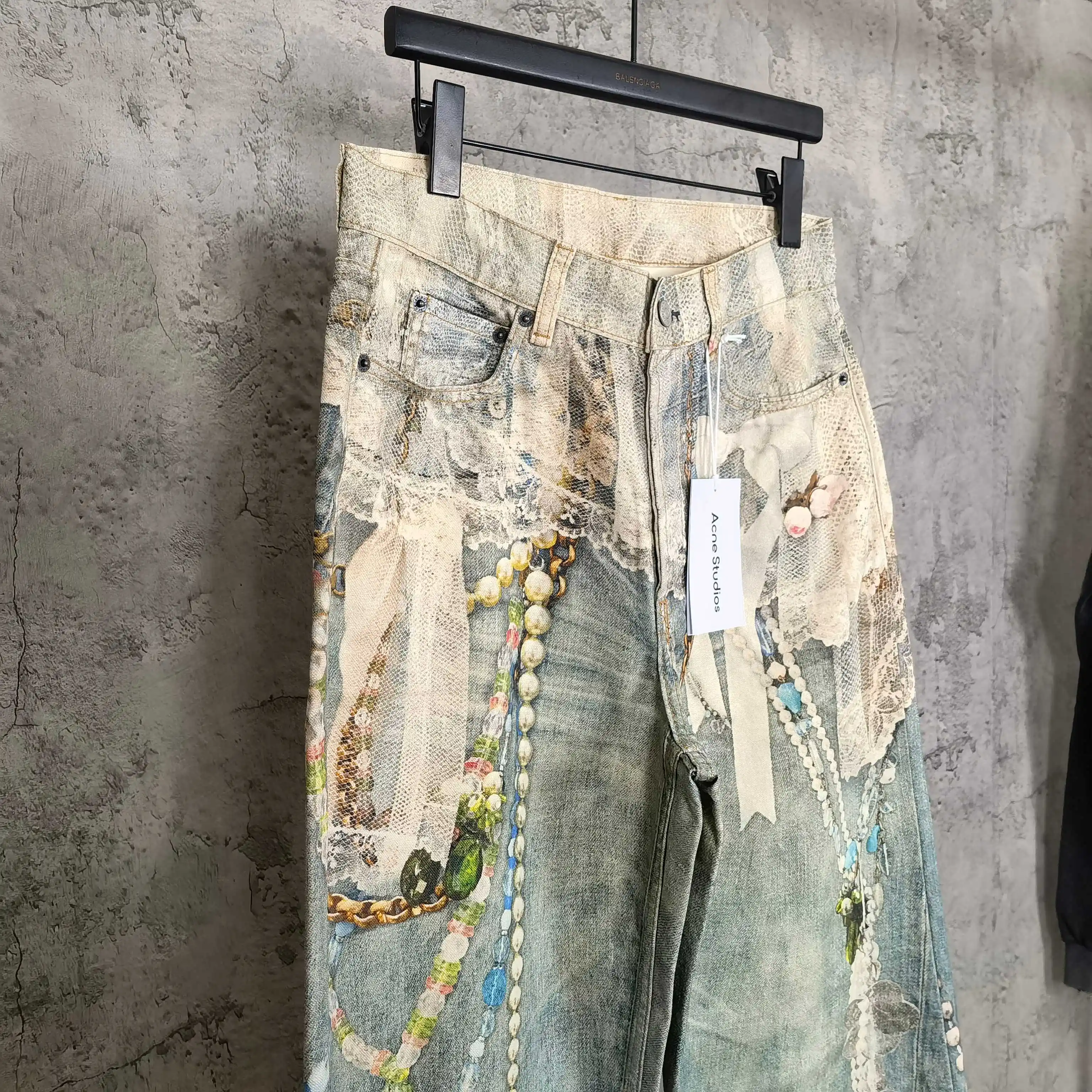 1981 Trompe L'oeil Print Wide-Leg Jeans D25524546 — view 7
