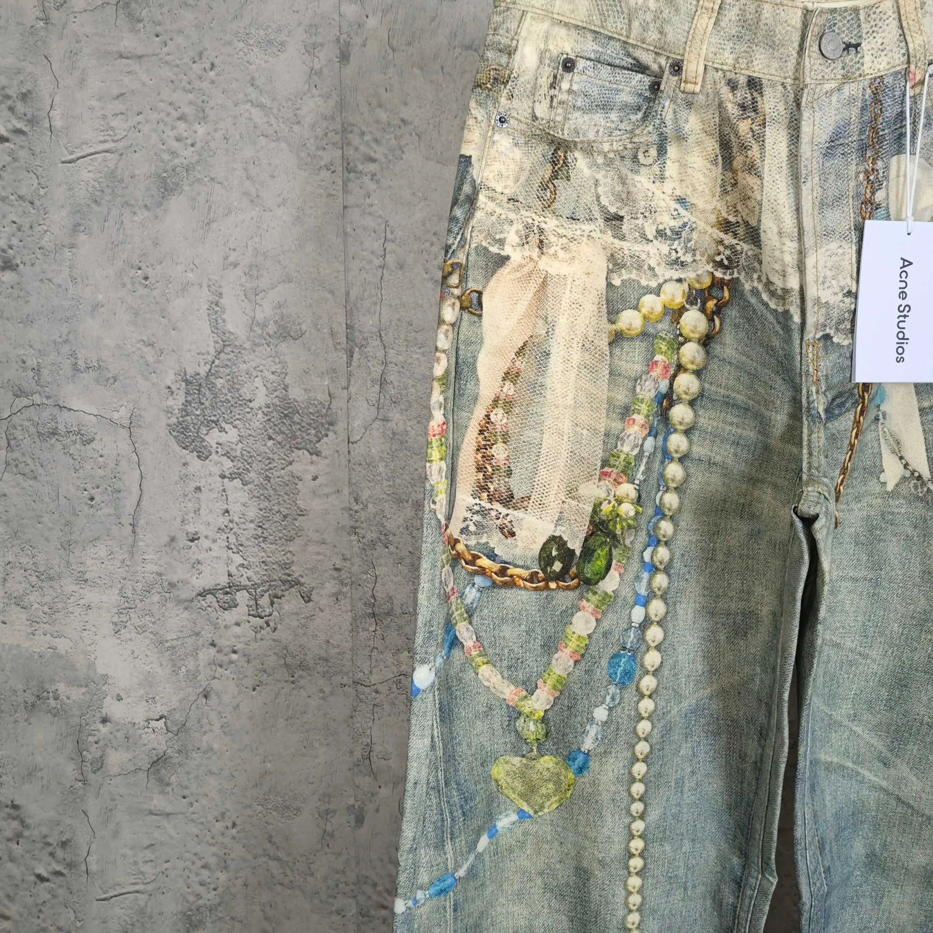 1981 Trompe L'oeil Print Wide-Leg Jeans D25524546 — view 8