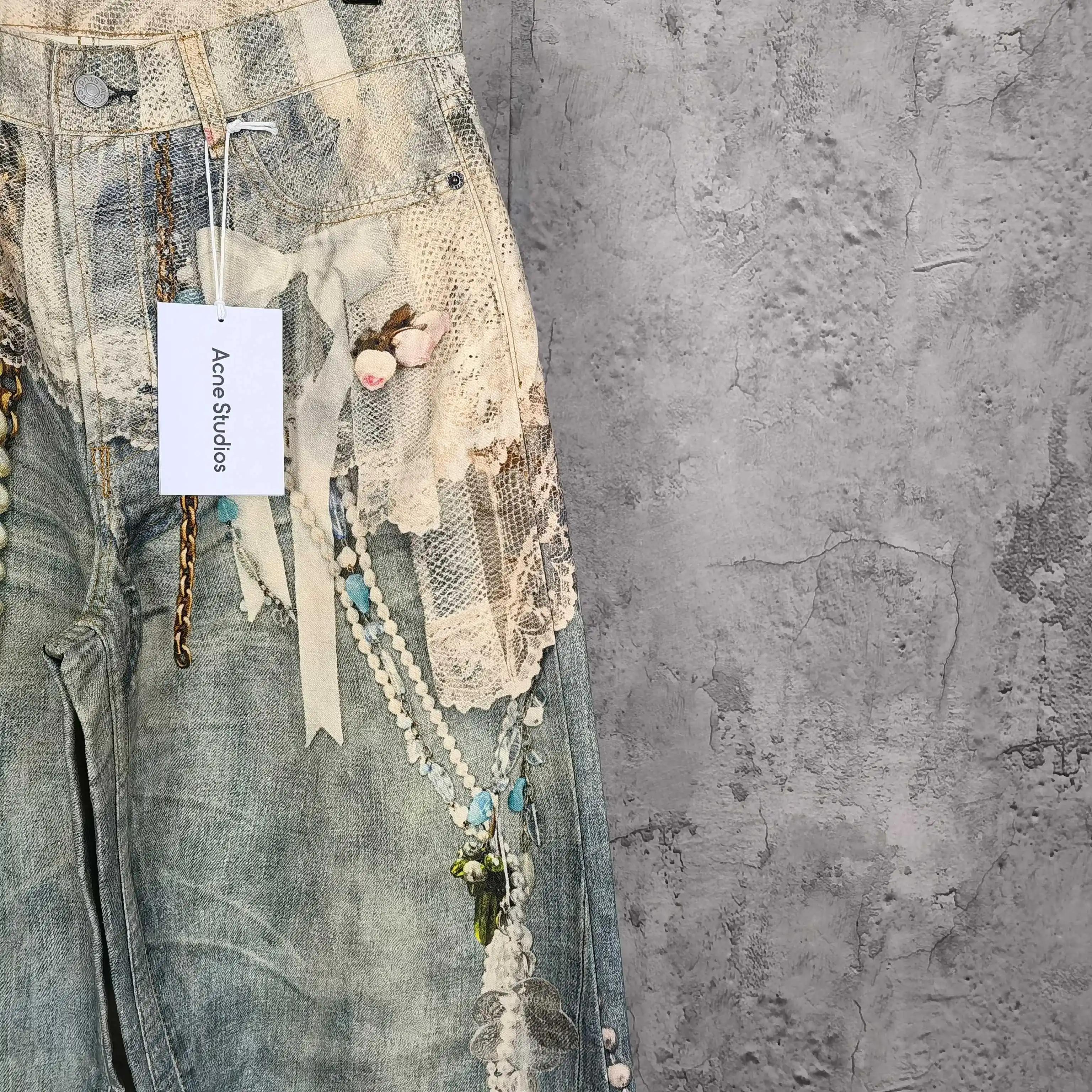 1981 Trompe L'oeil Print Wide-Leg Jeans D25524546 — view 9