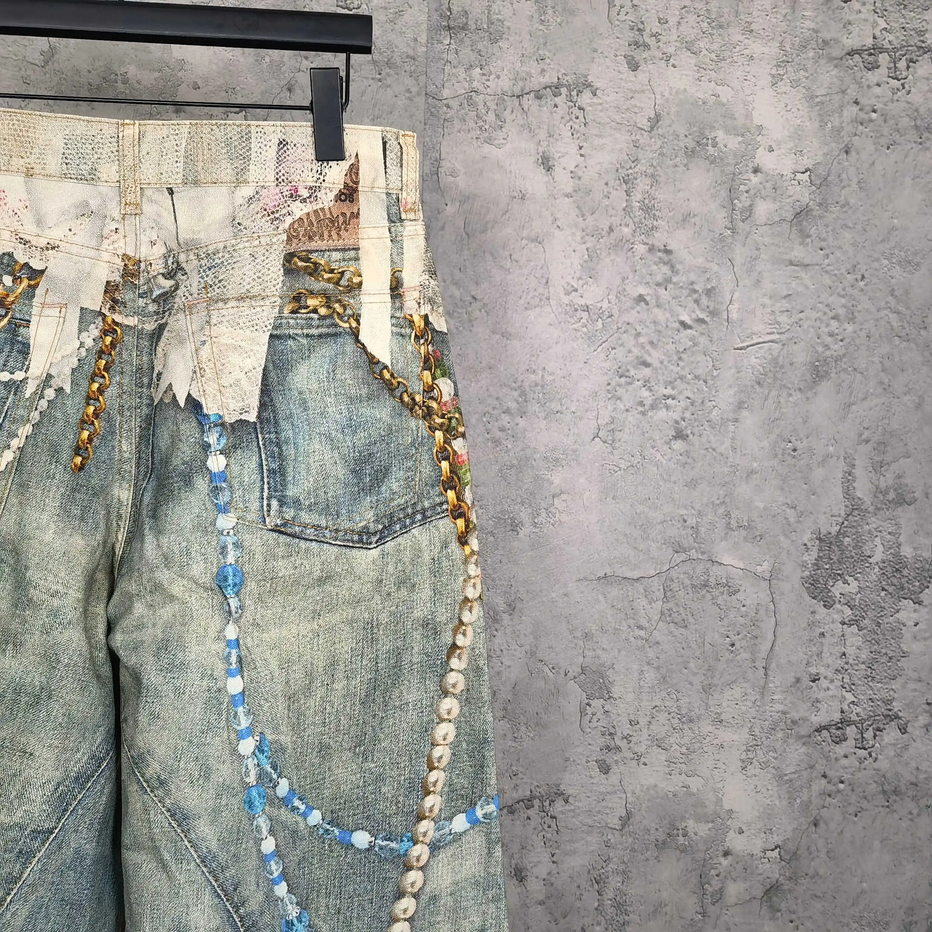1981 Trompe L'oeil Print Wide-Leg Jeans D25524546 — view 13