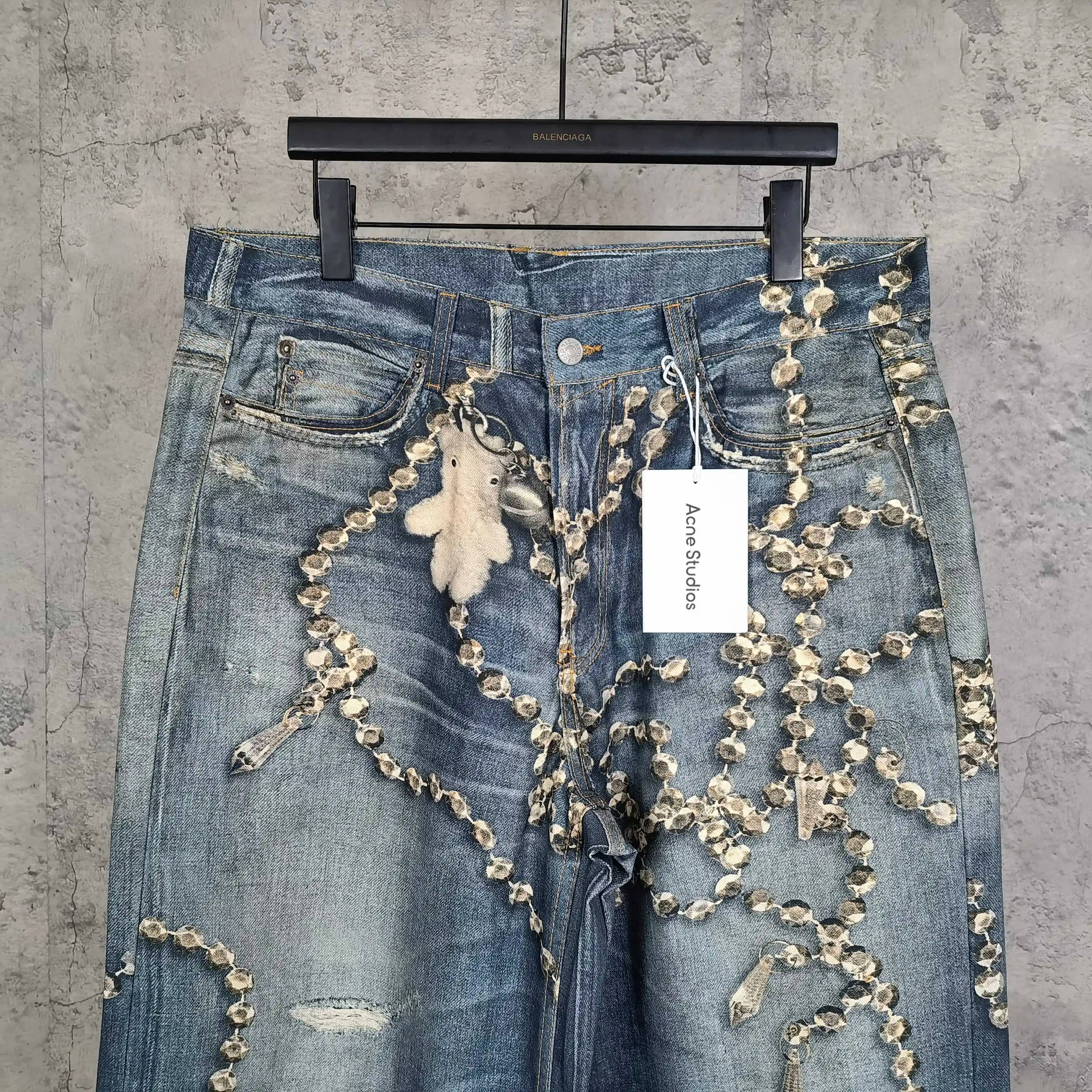 1981 Trompe L'oeil Print Wide-Leg Jeans D26024542 — view 3