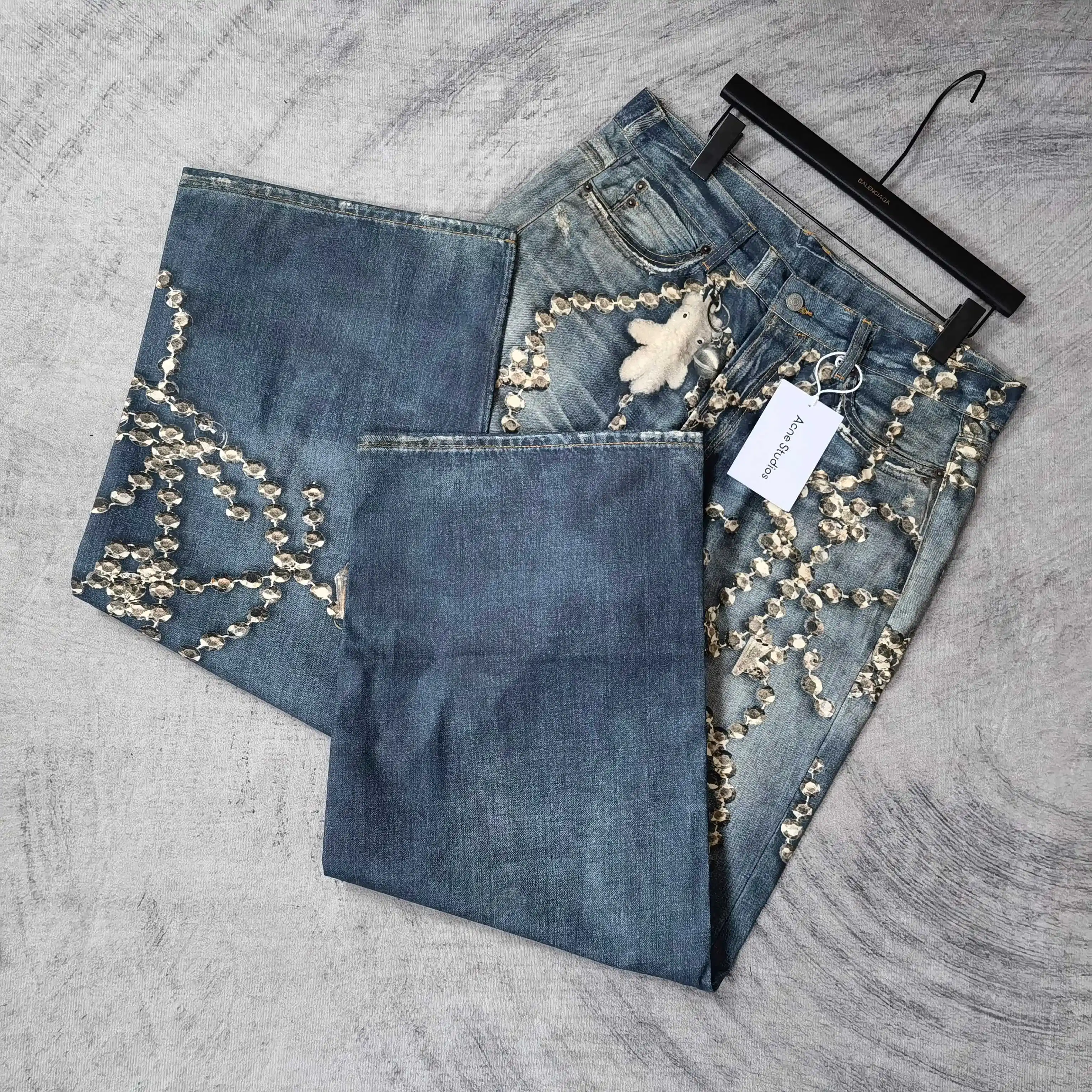 1981 Trompe L'oeil Print Wide-Leg Jeans D26024542 — view 4