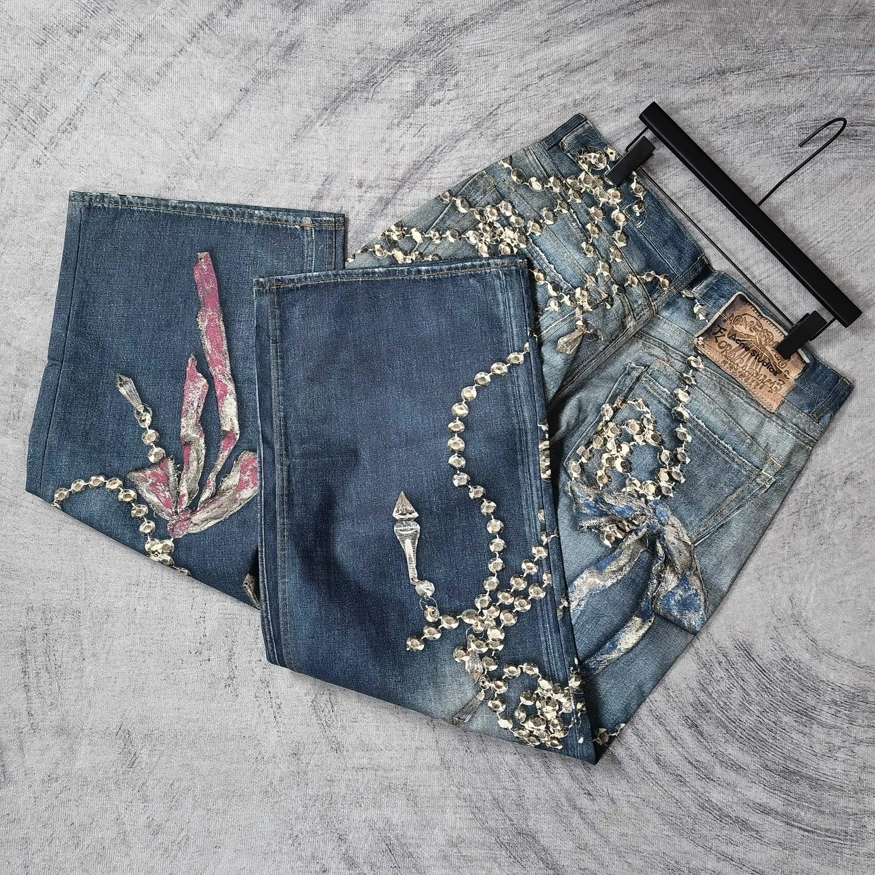 1981 Trompe L'oeil Print Wide-Leg Jeans D26024542 — view 5