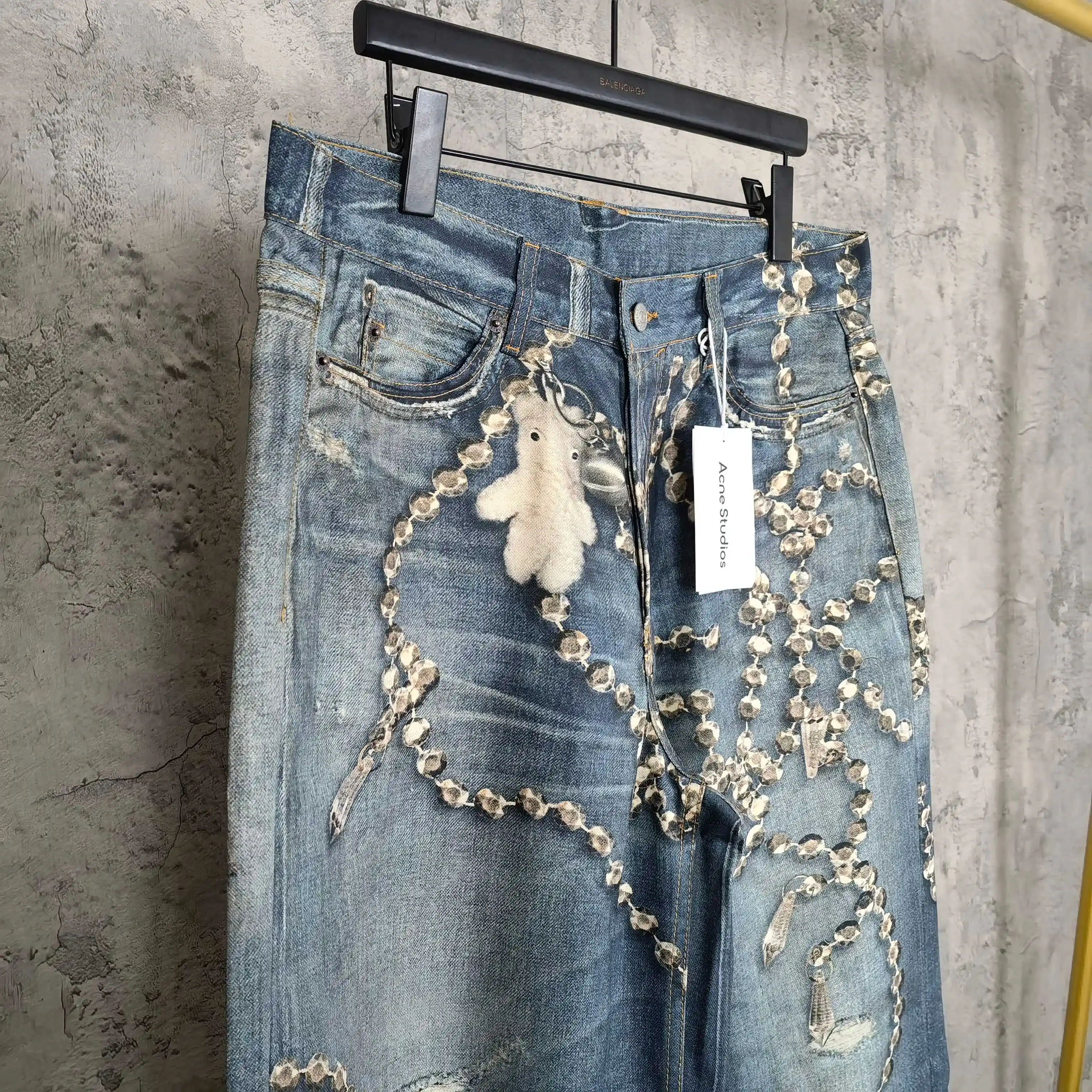 1981 Trompe L'oeil Print Wide-Leg Jeans D26024542 — view 8