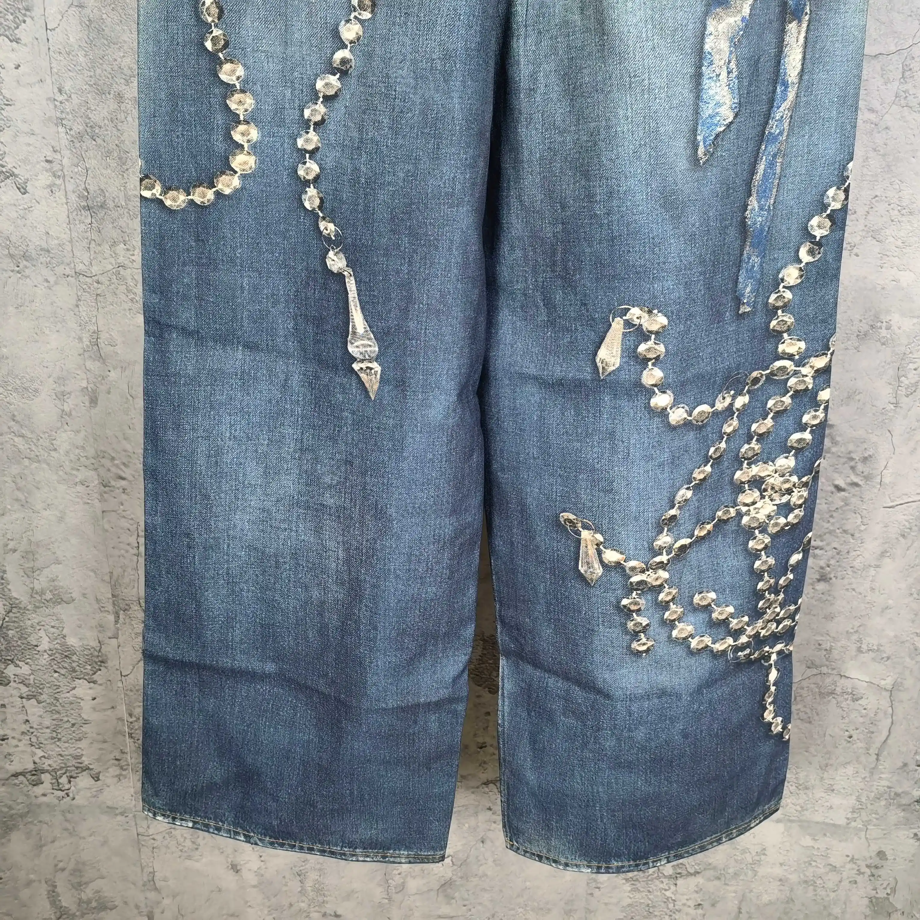1981 Trompe L'oeil Print Wide-Leg Jeans D26024542 — view 9