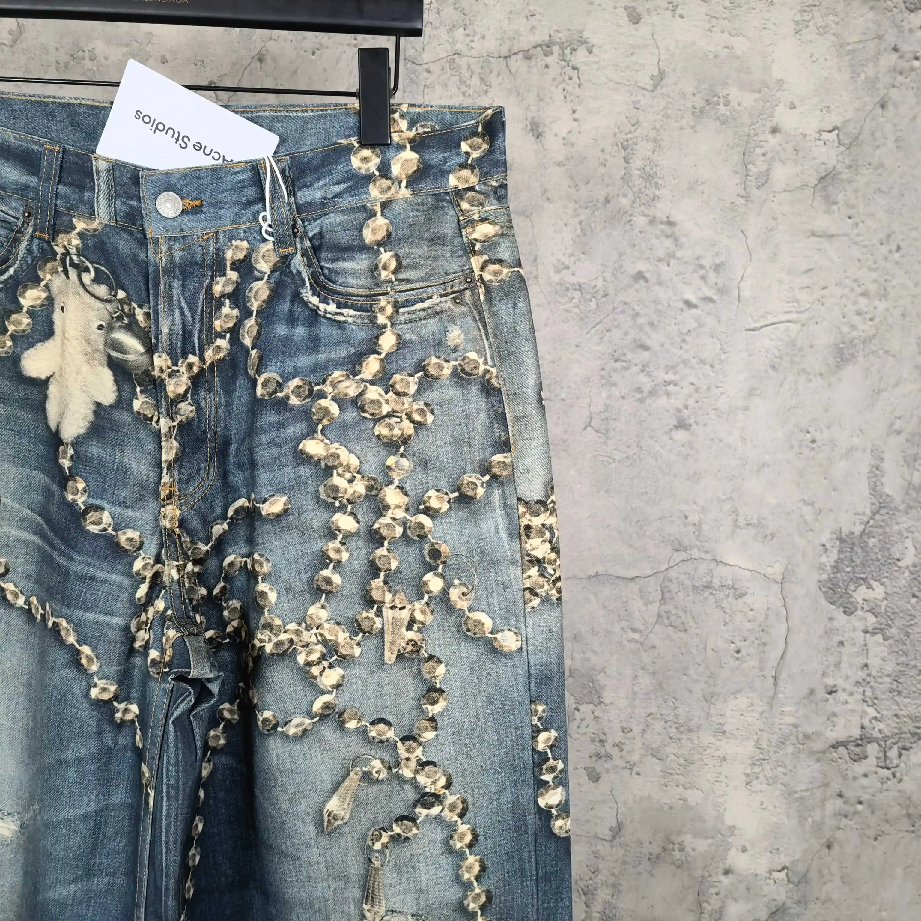 1981 Trompe L'oeil Print Wide-Leg Jeans D26024542 — view 11