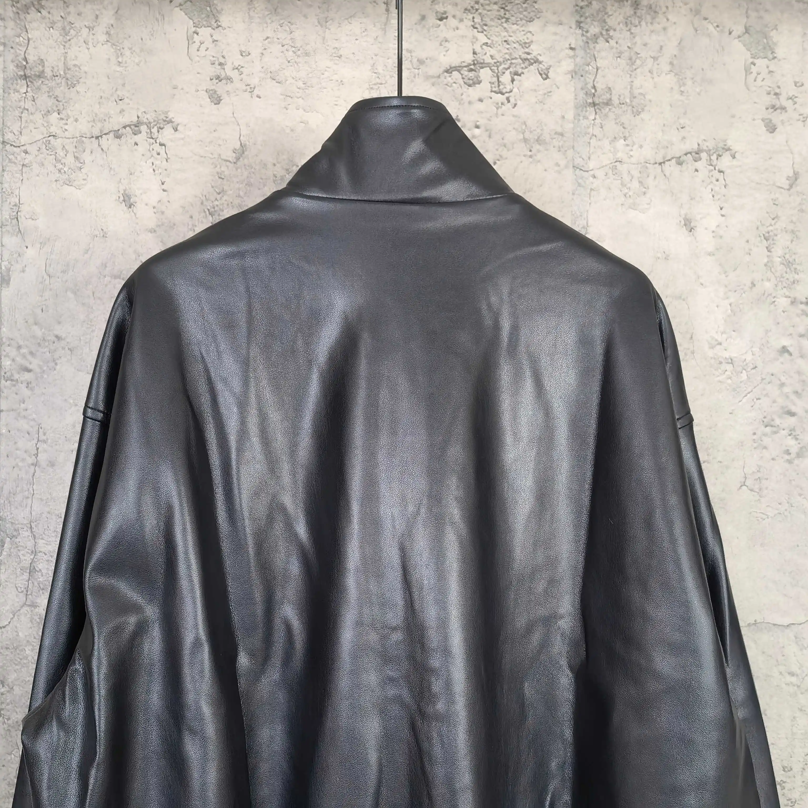 Layered Volume Embroidered Faux-Leather Bomber Jacket D31024464 — view 11
