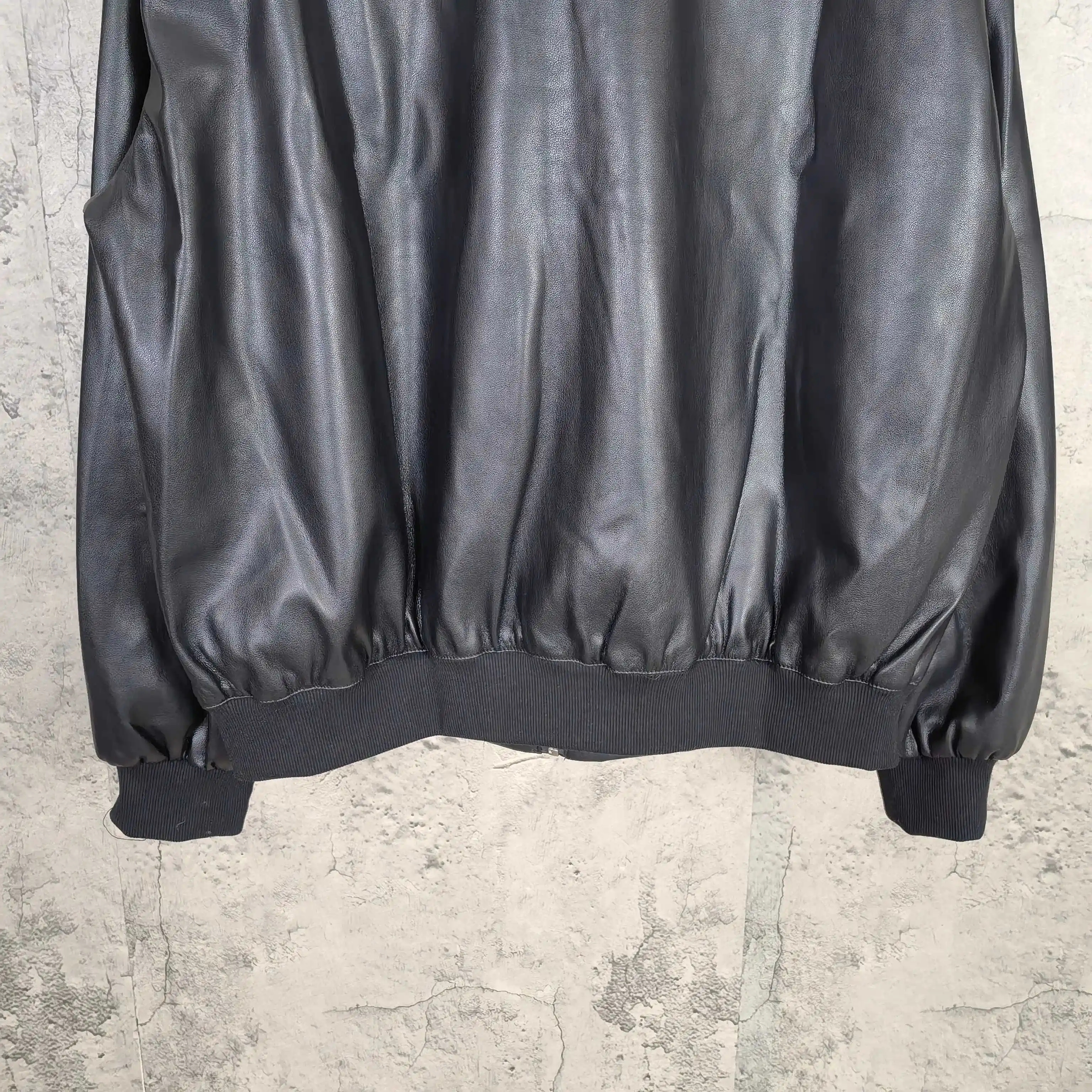 Layered Volume Embroidered Faux-Leather Bomber Jacket D31024464 — view 15