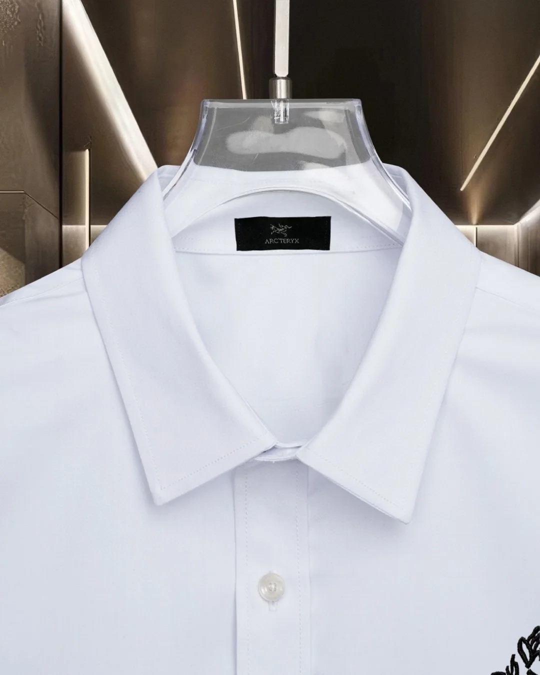 Logo-Embroidered Long-Sleeve Cotton Shirt D17811711 — view 5
