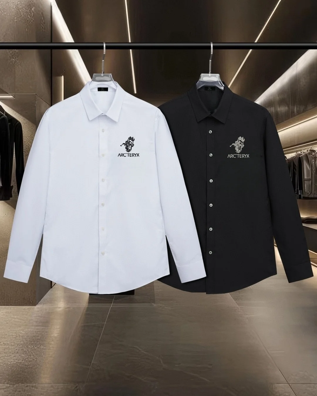 Logo-Embroidered Long-Sleeve Cotton Shirt D17811711 — view 12