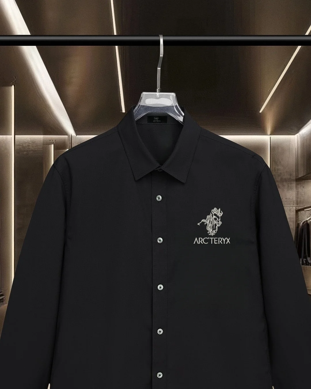 Logo-Embroidered Long-Sleeve Shirt D17811710 — view 3