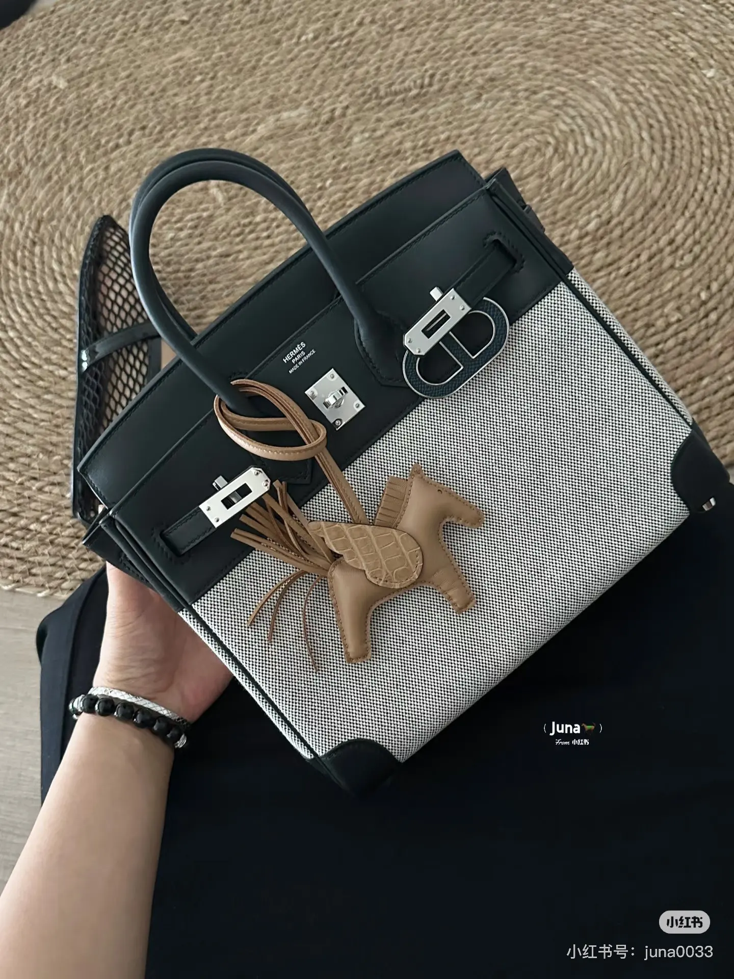 Canvas & Leather Top-Handle Bag D59018544 — view 2