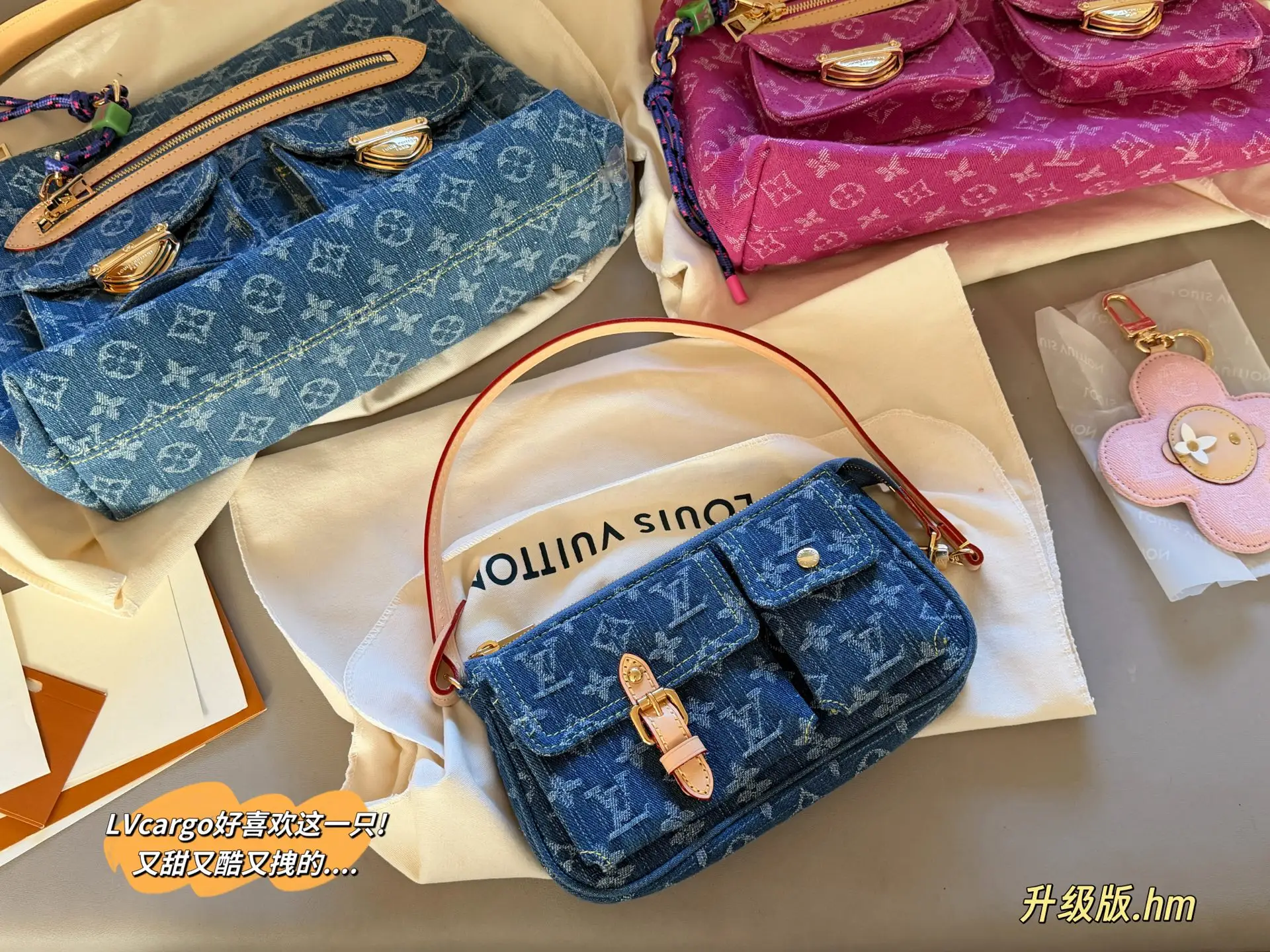 Monogram Denim Cargo Shoulder Bag D36518158