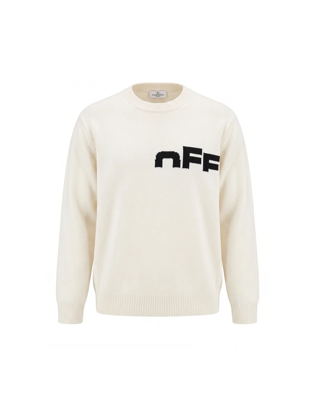Logo Jacquard Wool Crew-Neck Sweater D20023457