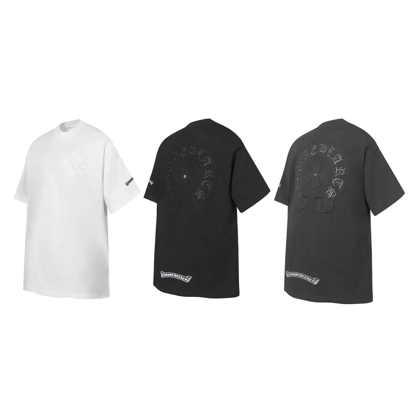 Horseshoe Patch Embroidered Cotton T-Shirt D10014114
