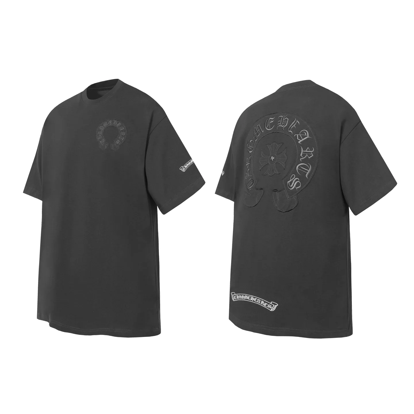 Horseshoe Patch Embroidered Cotton T-Shirt D10014111