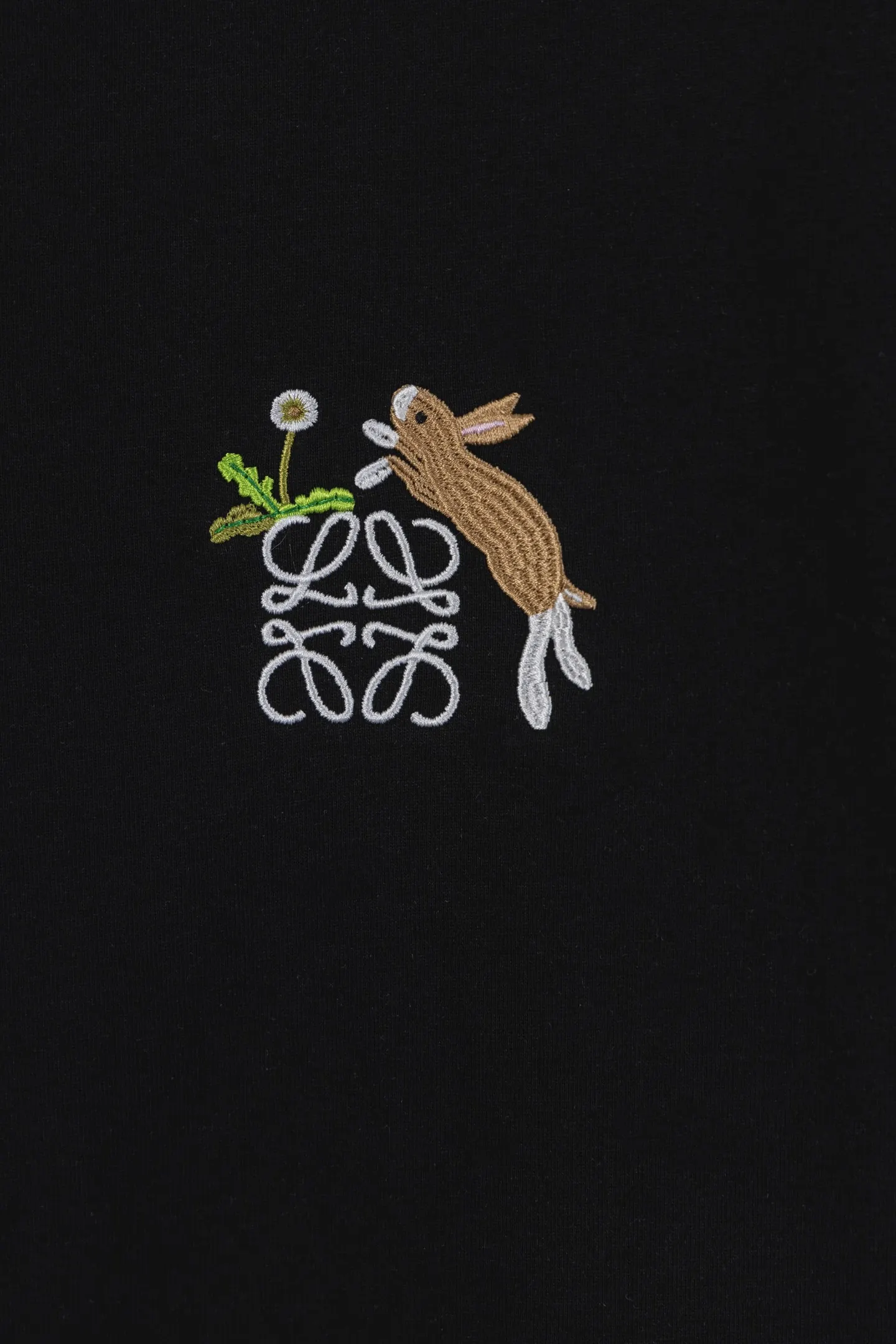 Rabbit Anagram Embroidered Cotton T-Shirt D10512640 — view 4