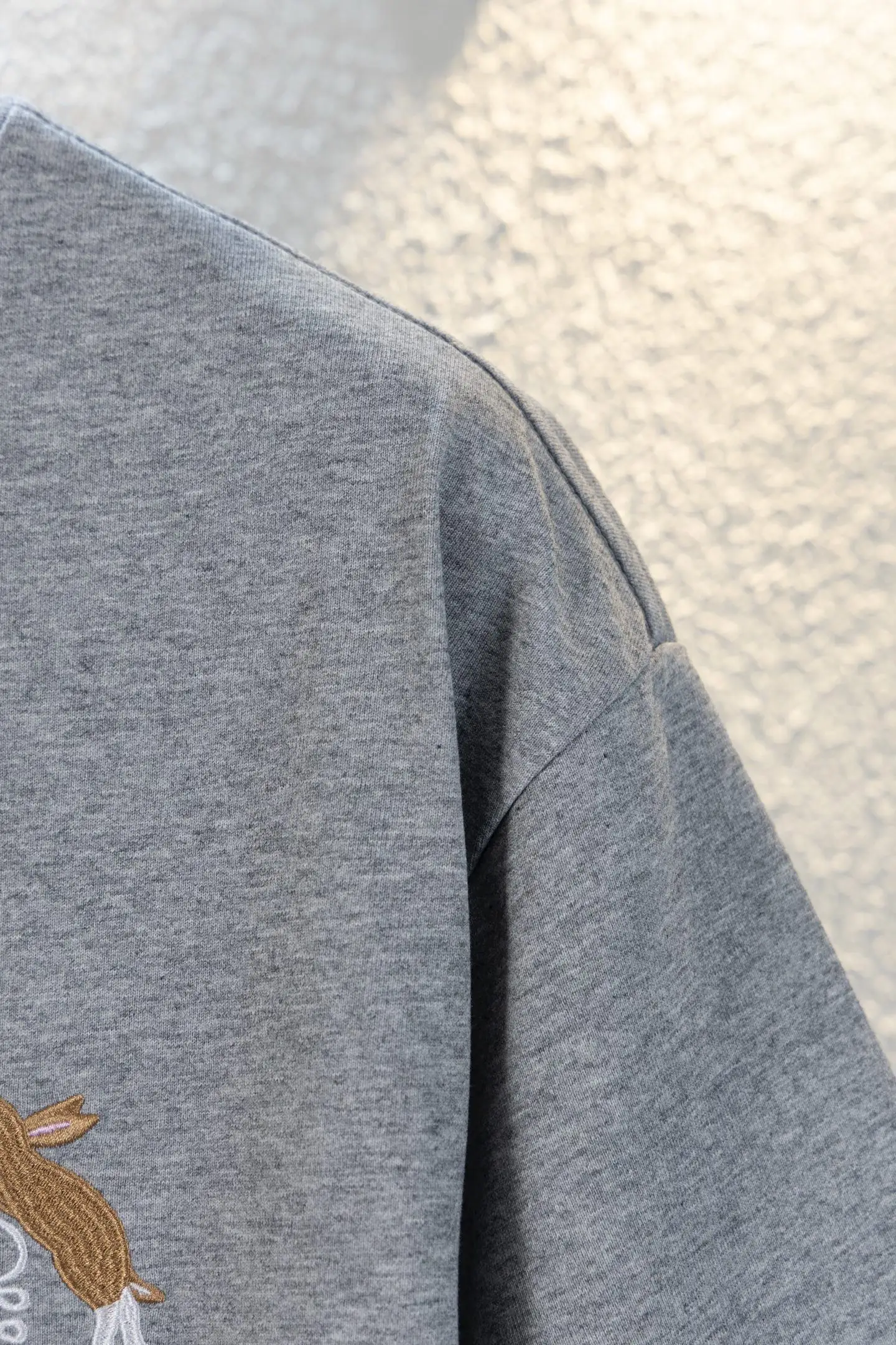 Rabbit Anagram Embroidered Cotton T-Shirt D10512639 — view 6