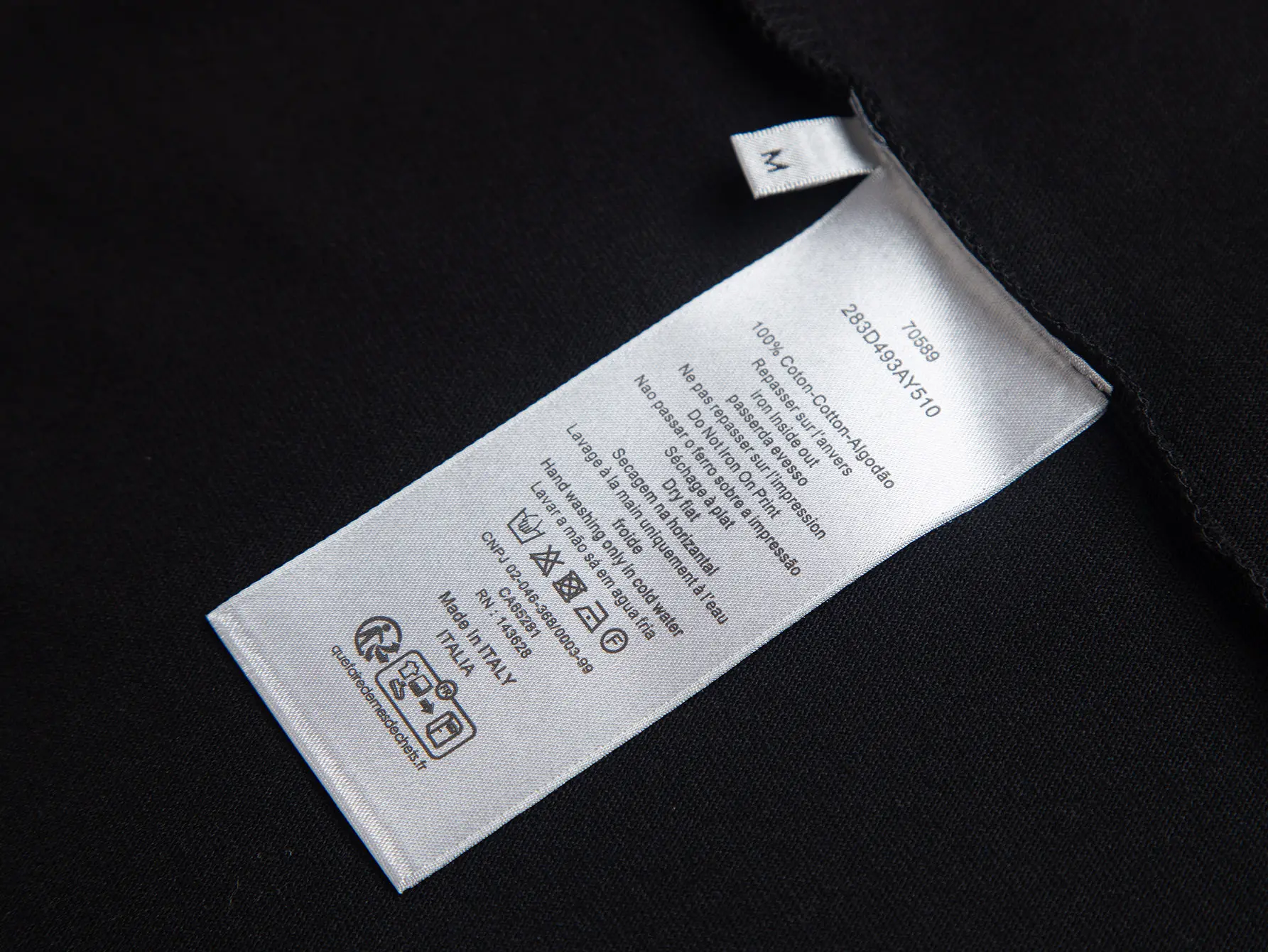 Embroidered Logo Cotton T-Shirt D10516282 — view 4