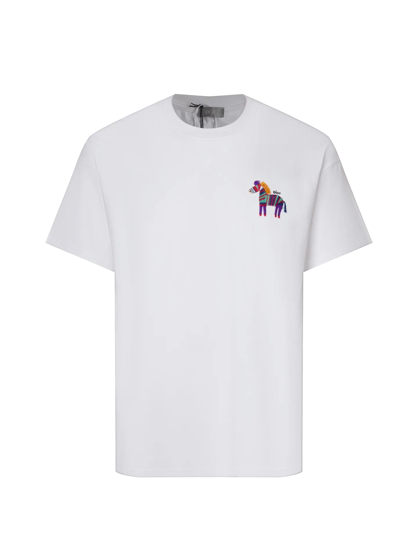 Embroidered Horse Logo Cotton T-Shirt D10516278