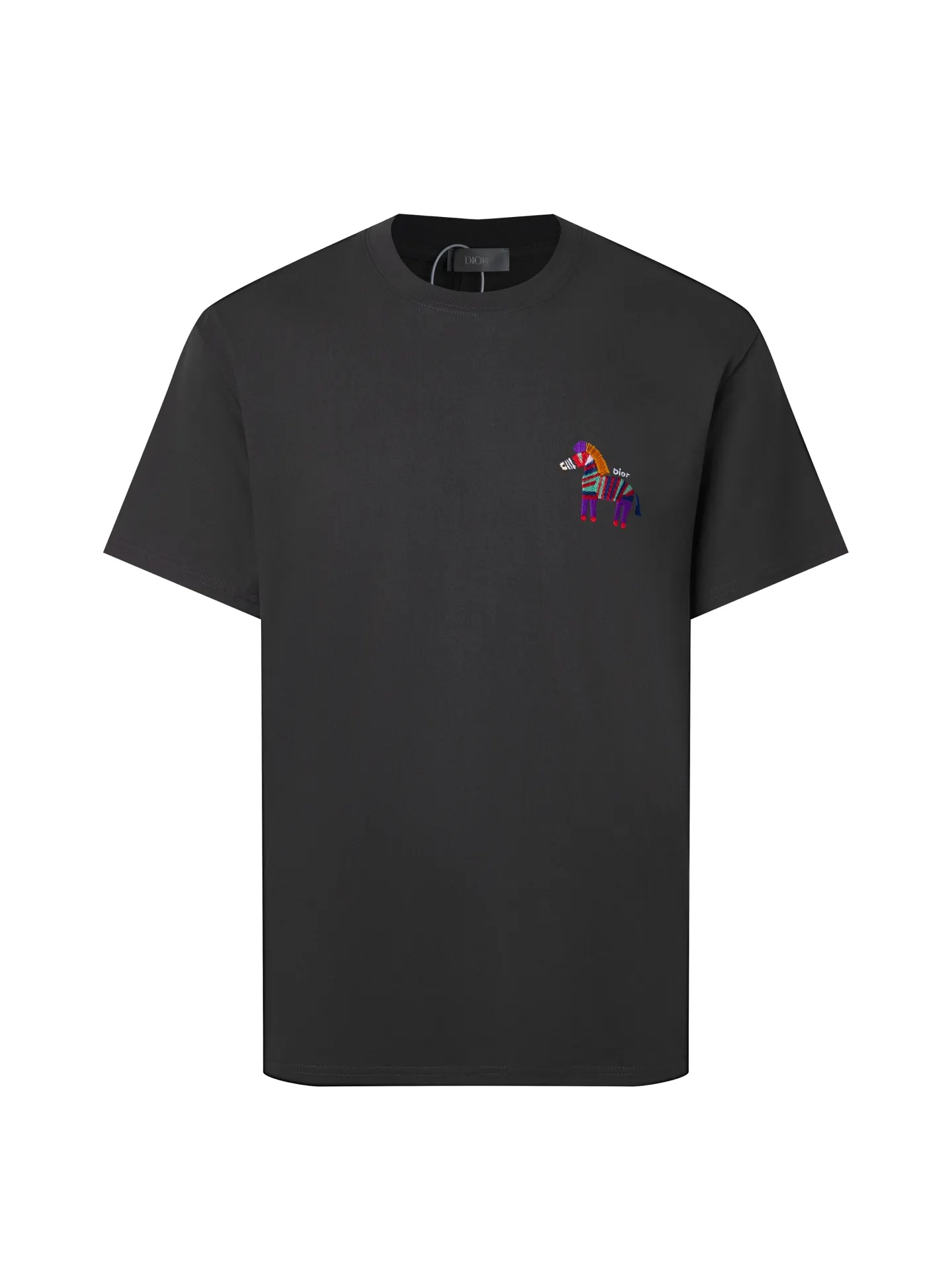 Embroidered Zebra Logo Cotton T-Shirt D10516277