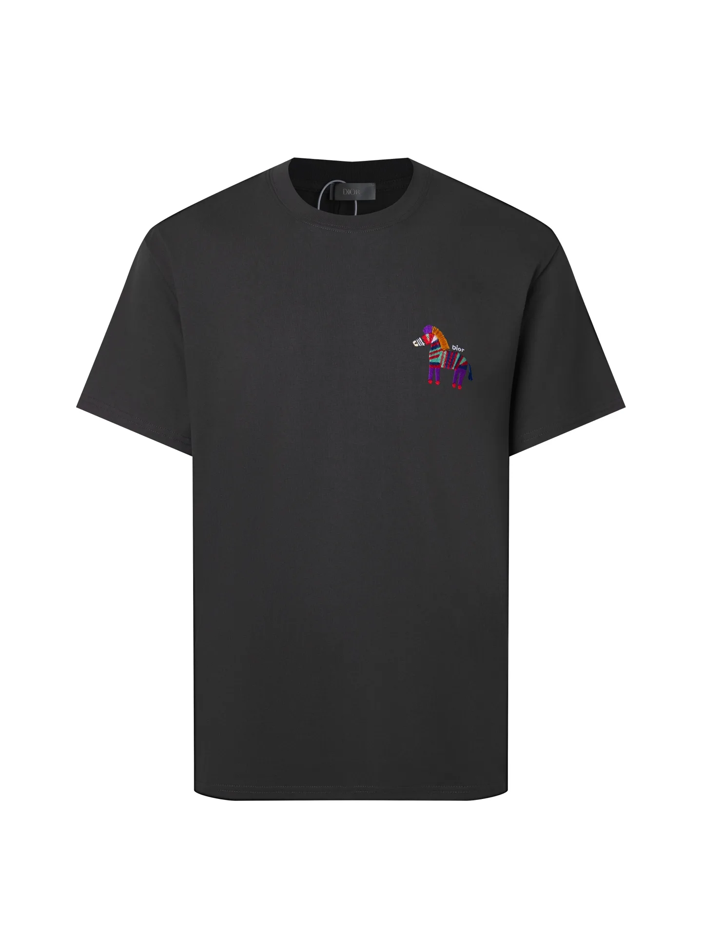 Embroidered Zebra Logo Cotton T-Shirt D10516277