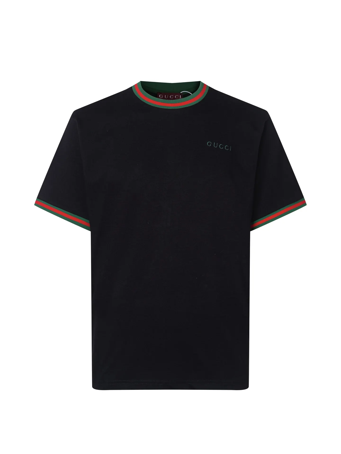 Web-Stripe Trim Mercerized Cotton T-Shirt D10516302