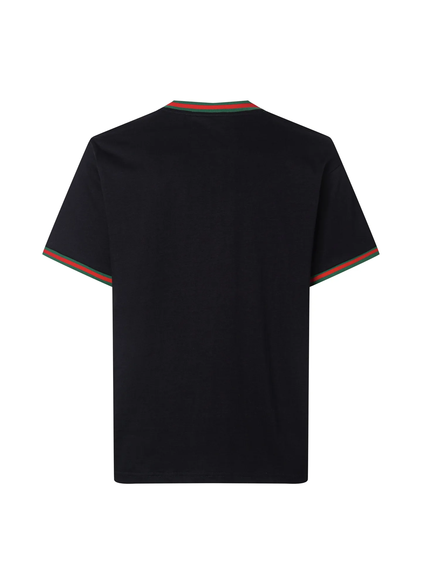 Web-Stripe Trim Mercerized Cotton T-Shirt D10516302 — view 2