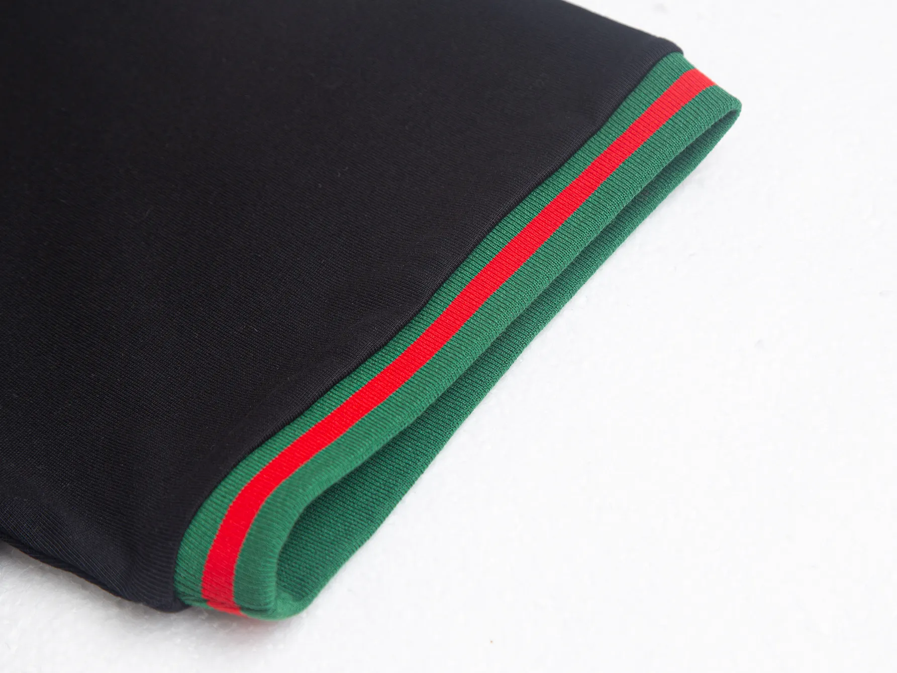 Web-Stripe Trim Mercerized Cotton T-Shirt D10516302 — view 6