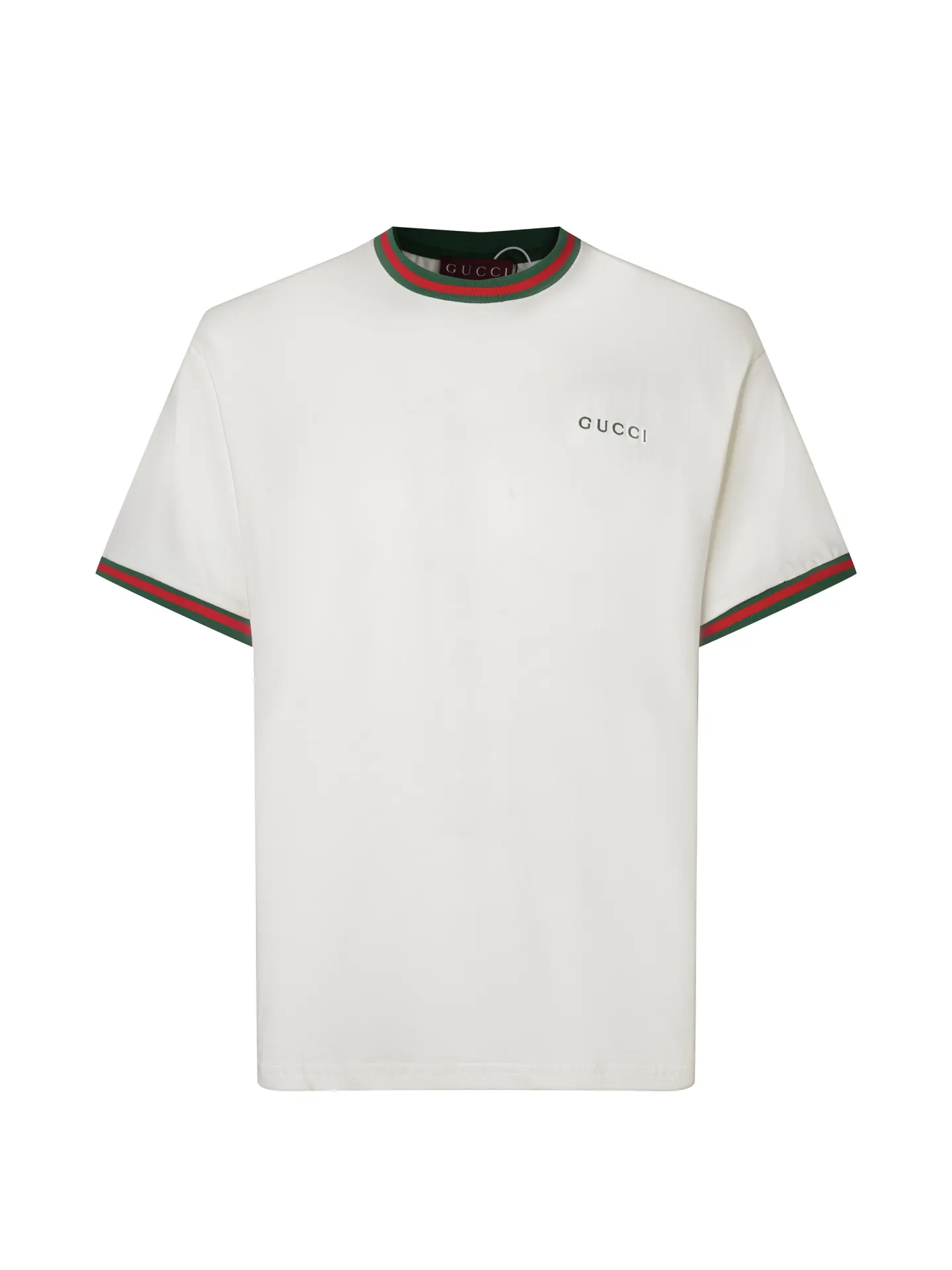 Web-Stripe Trim Cotton T-Shirt D10516304