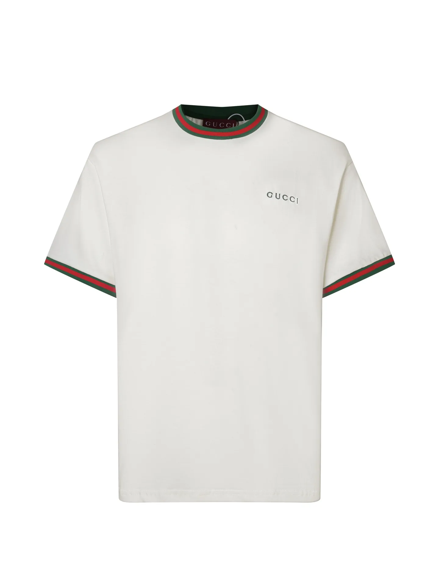 Web-Stripe Trim Cotton T-Shirt D10516304