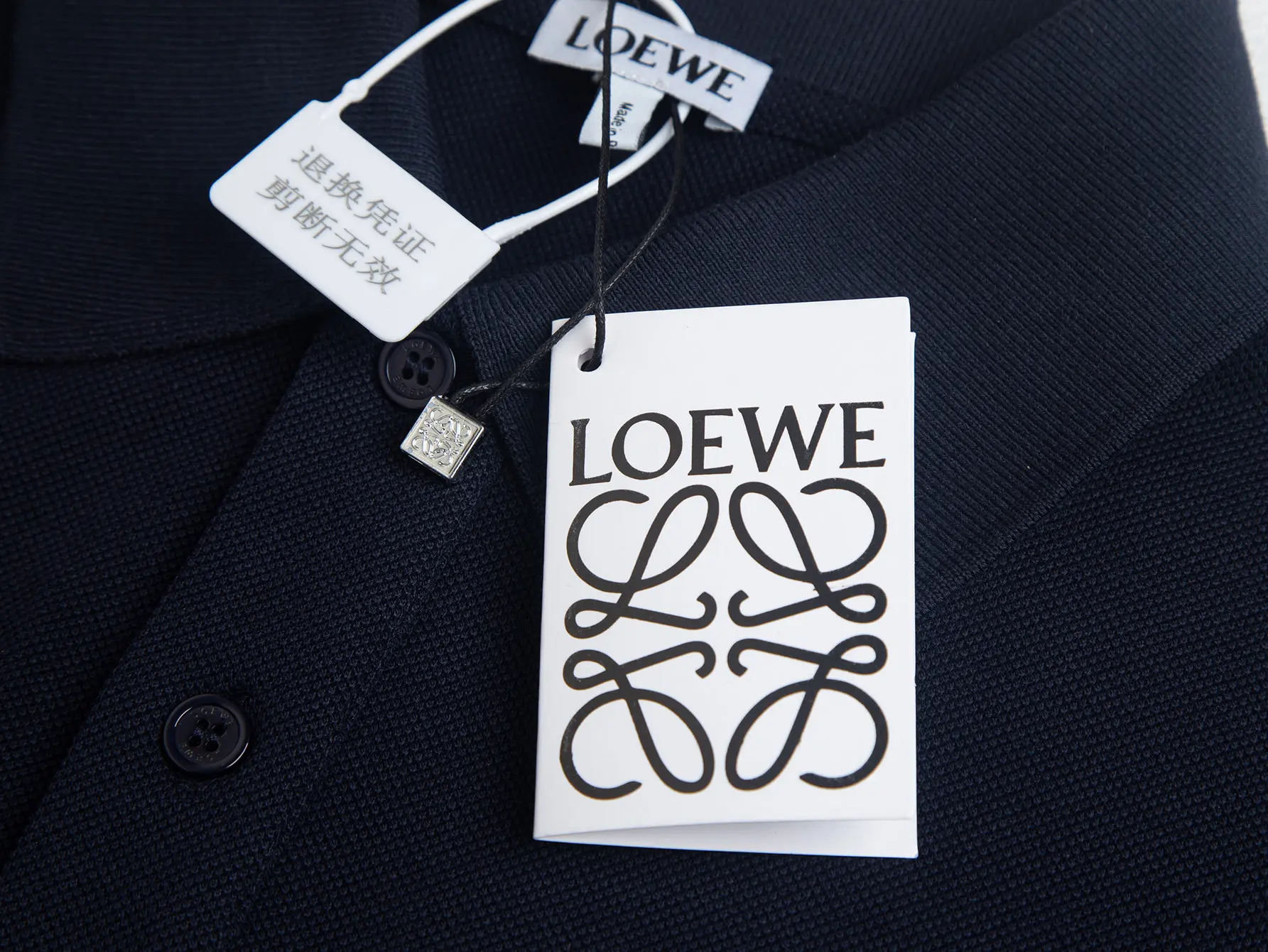 Anagram Embroidered Cotton-Piqué Polo Shirt D10516185 — view 7