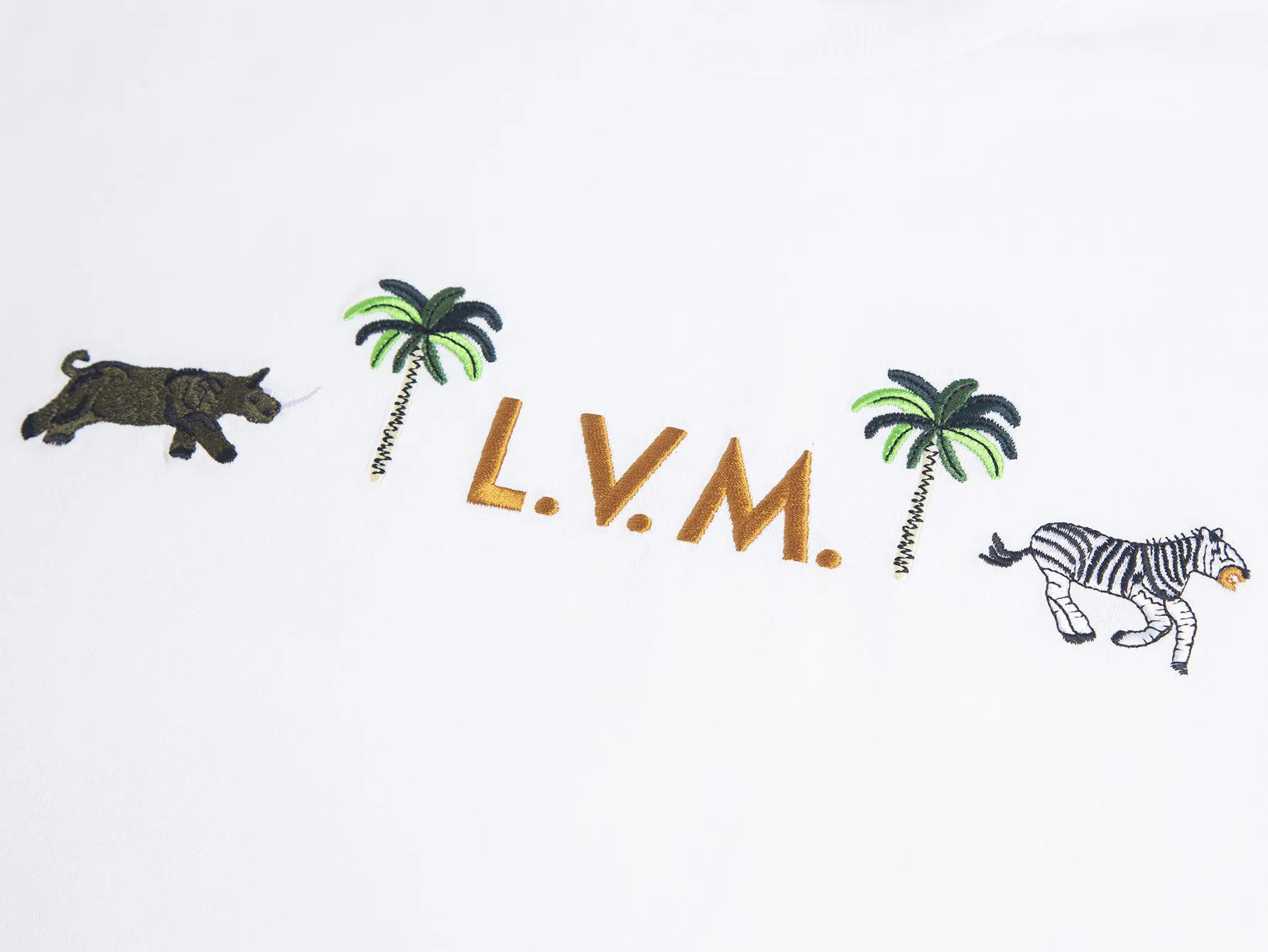 Embroidered Animal Logo Cotton T-Shirt D10516321 — view 3
