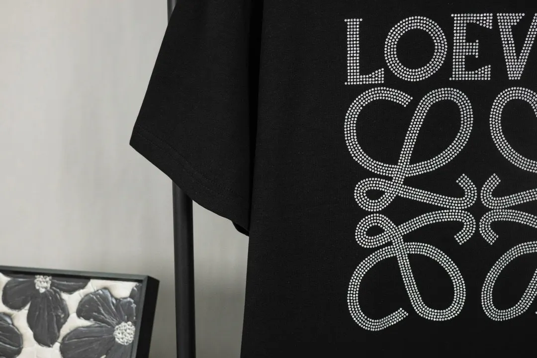 Crystal-Embellished Anagram Cotton T-Shirt D11512634 — view 6