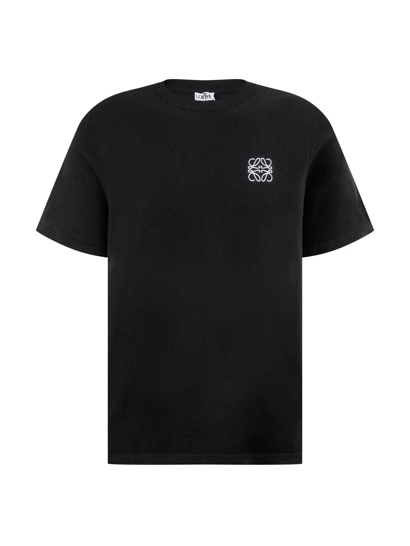 Anagram Embroidered Wool-Blend Knit T-Shirt D11516519