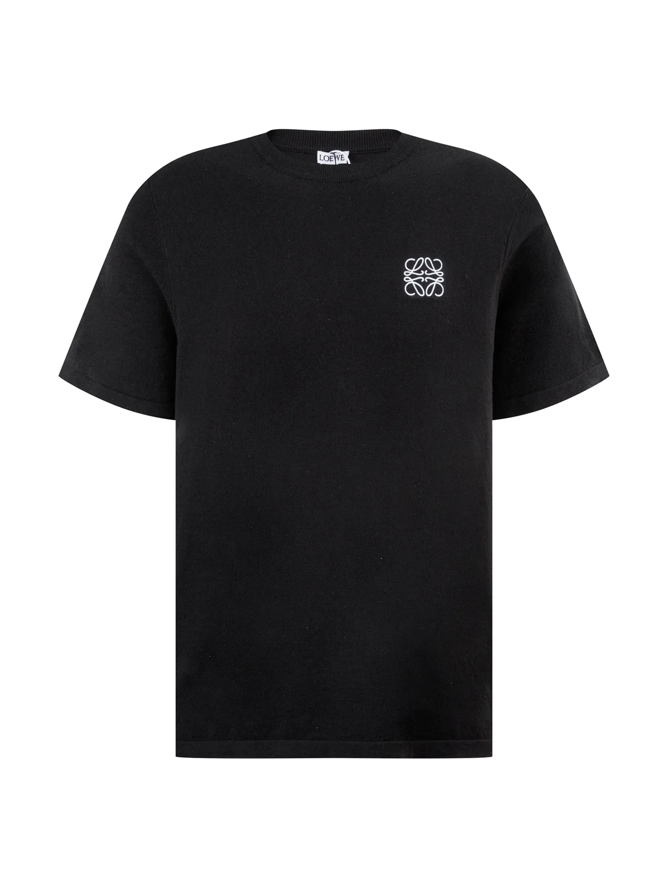 Anagram Embroidered Wool-Blend Knit T-Shirt D11516519
