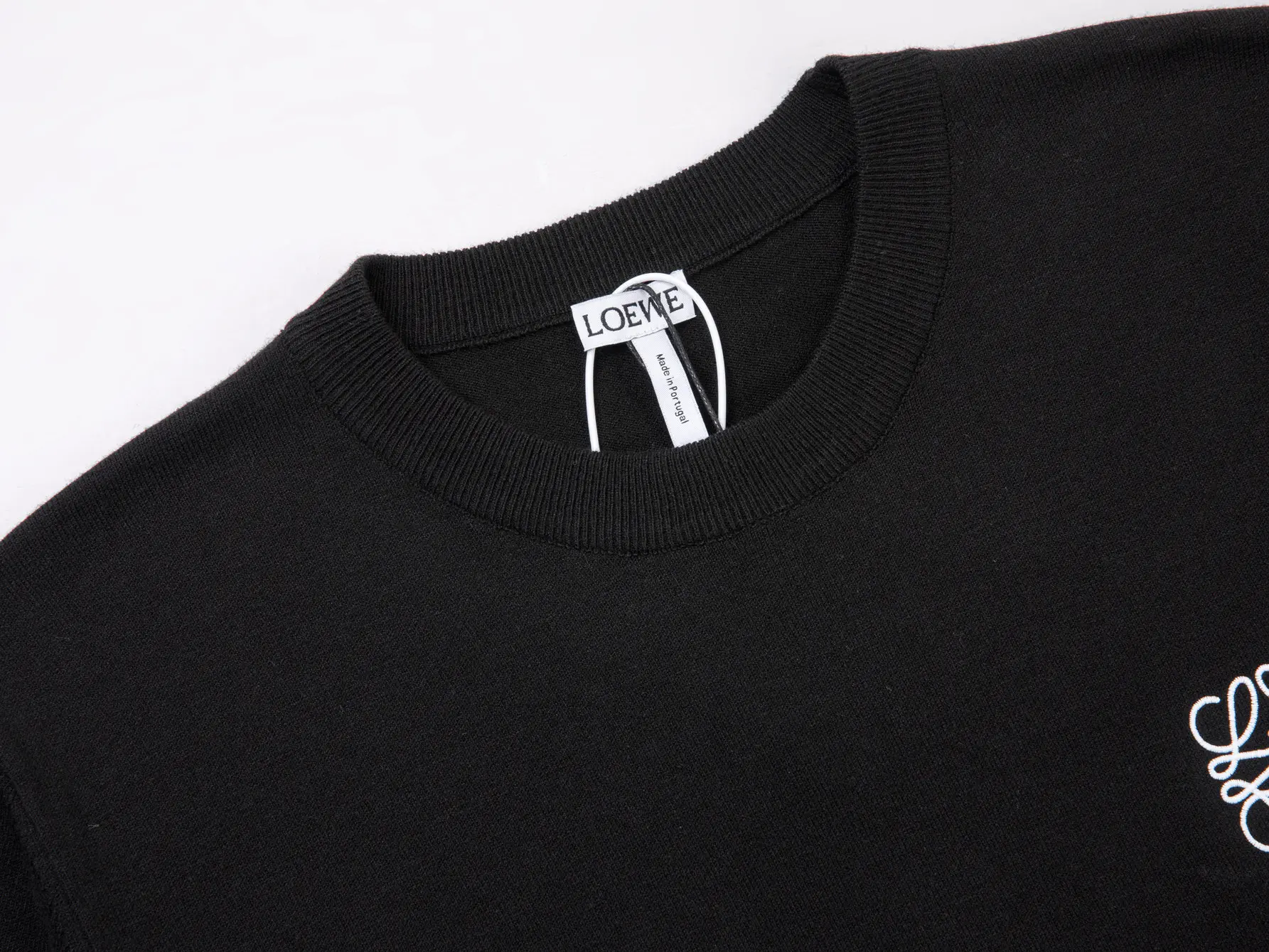 Anagram Embroidered Wool-Blend Knit T-Shirt D11516519 — view 4