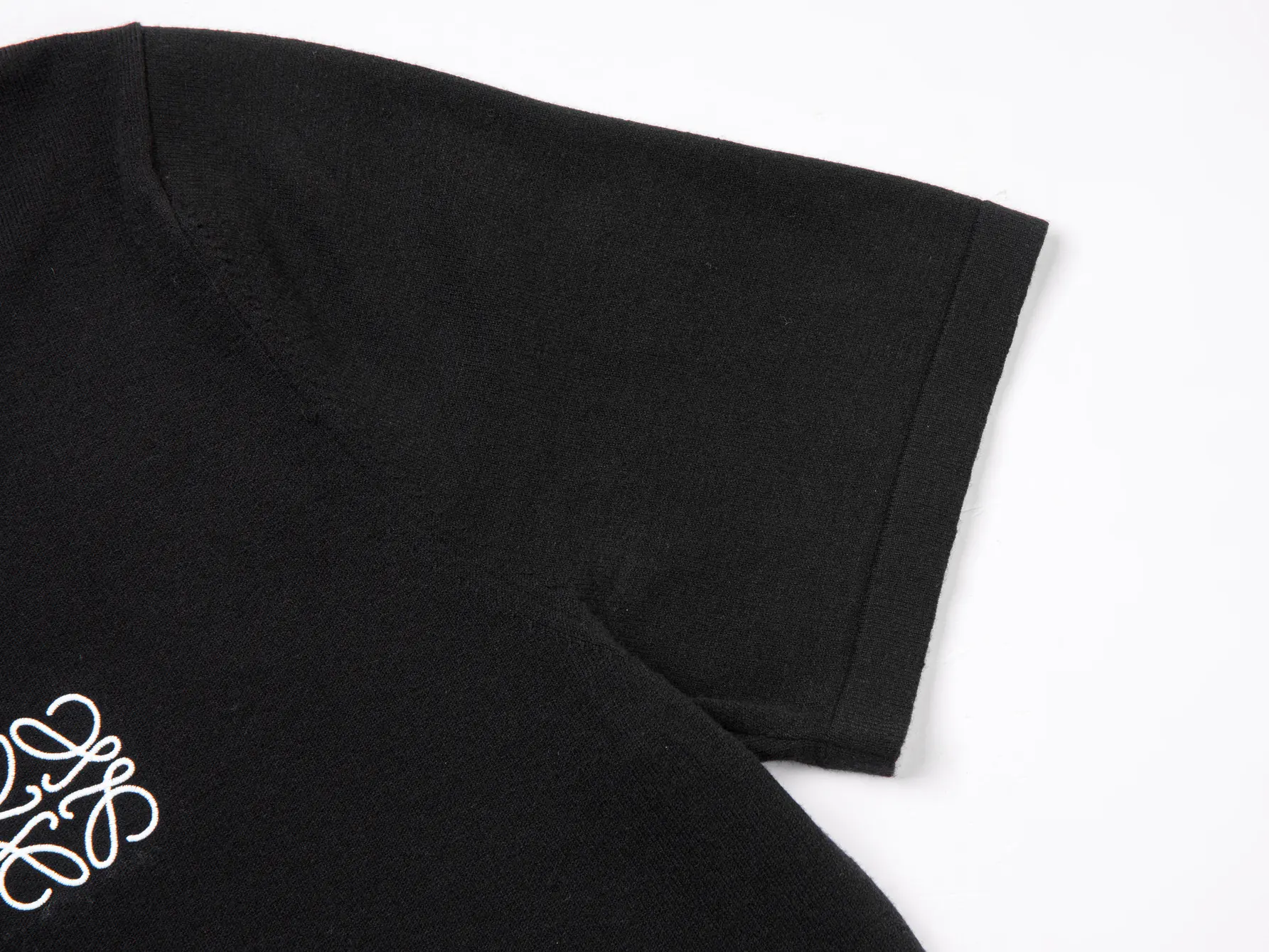 Anagram Embroidered Wool-Blend Knit T-Shirt D11516519 — view 7