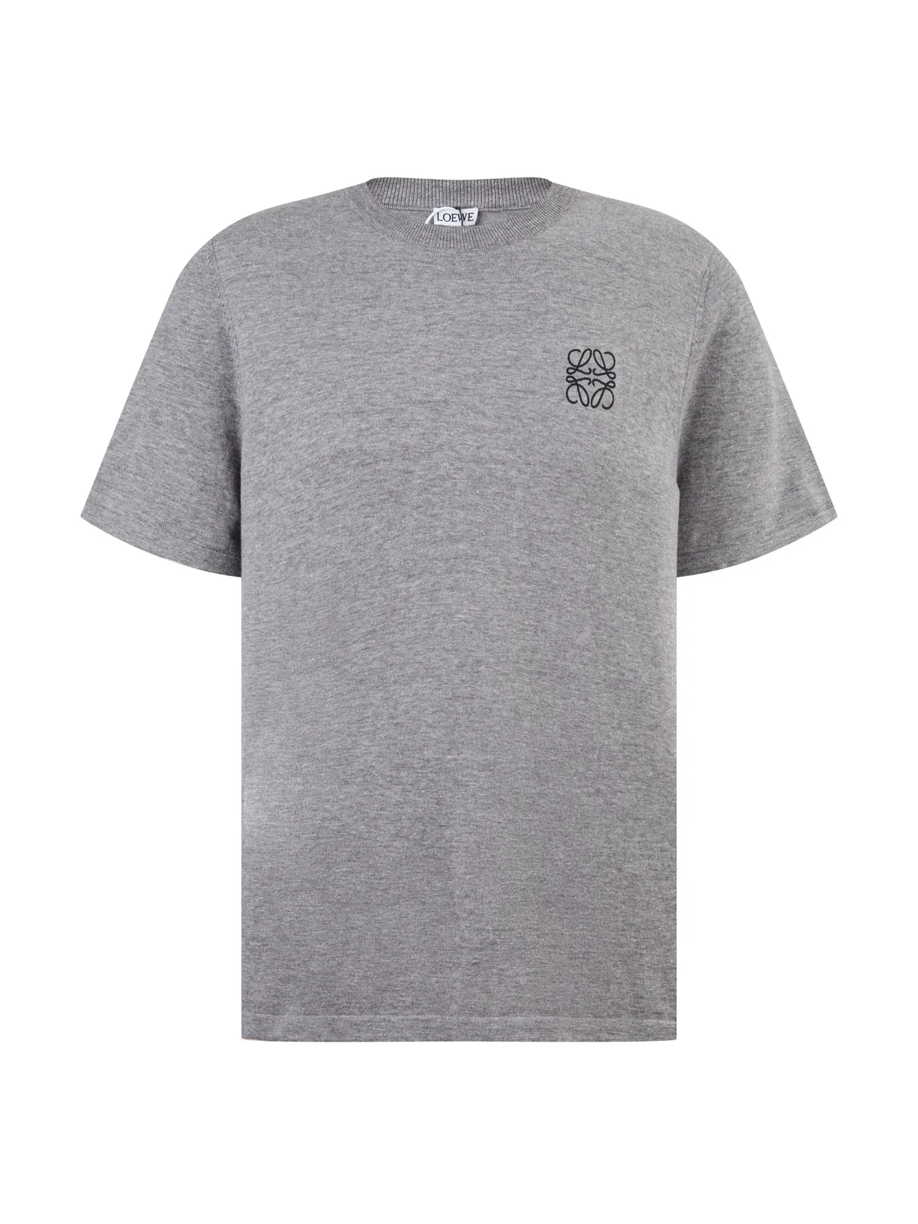 Anagram Embroidered Wool-Blend Knit T-Shirt D11516520