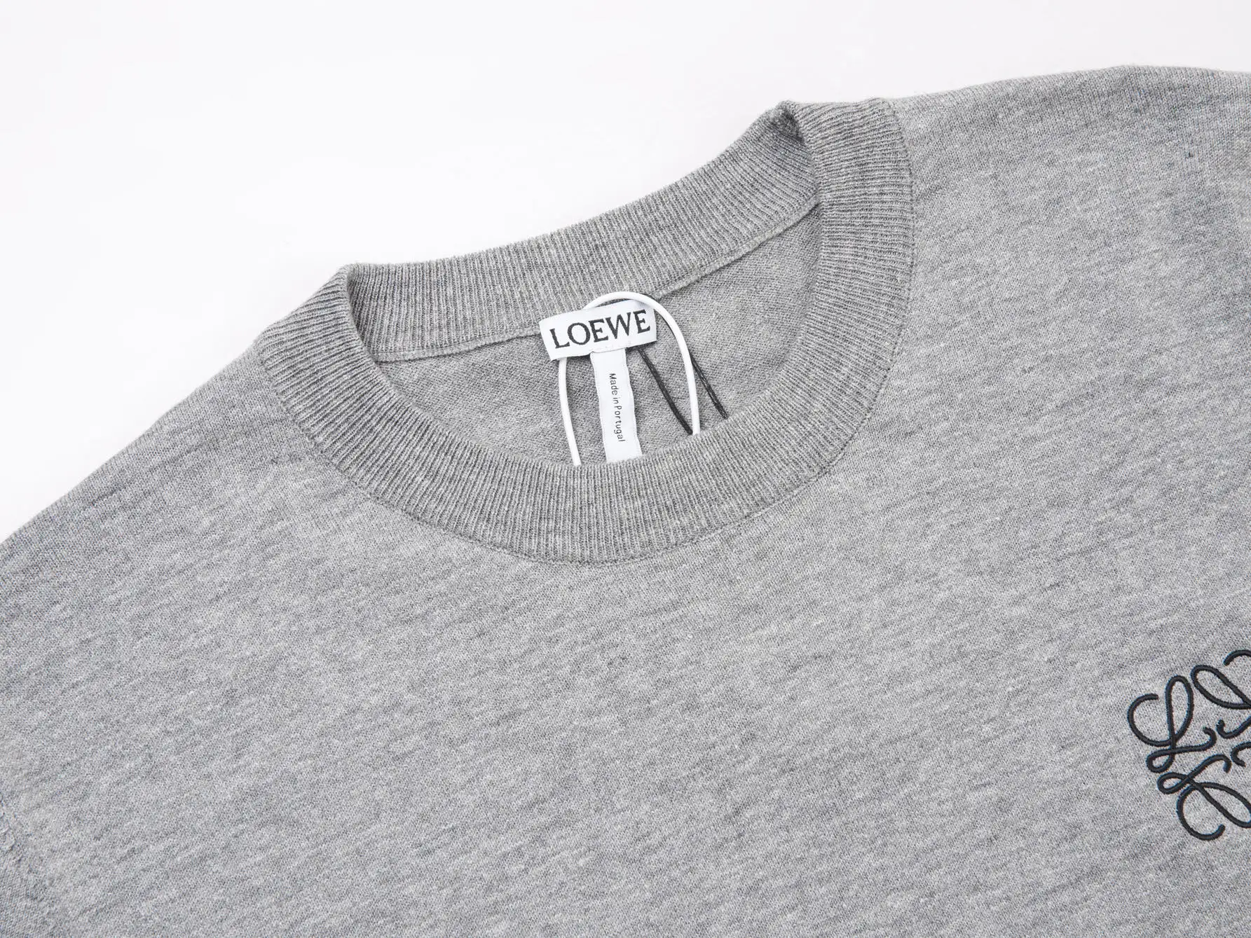 Anagram Embroidered Wool-Blend Knit T-Shirt D11516520 — view 5