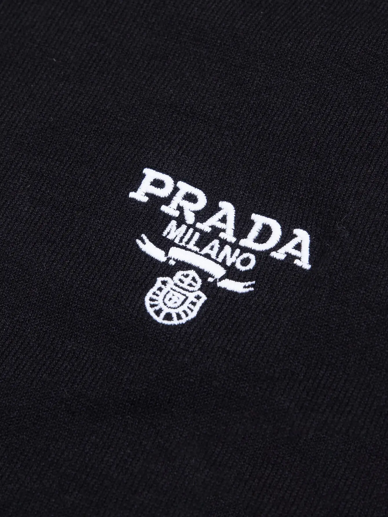 Logo-Embroidered Wool-Blend Knit T-Shirt D11516518 — view 3