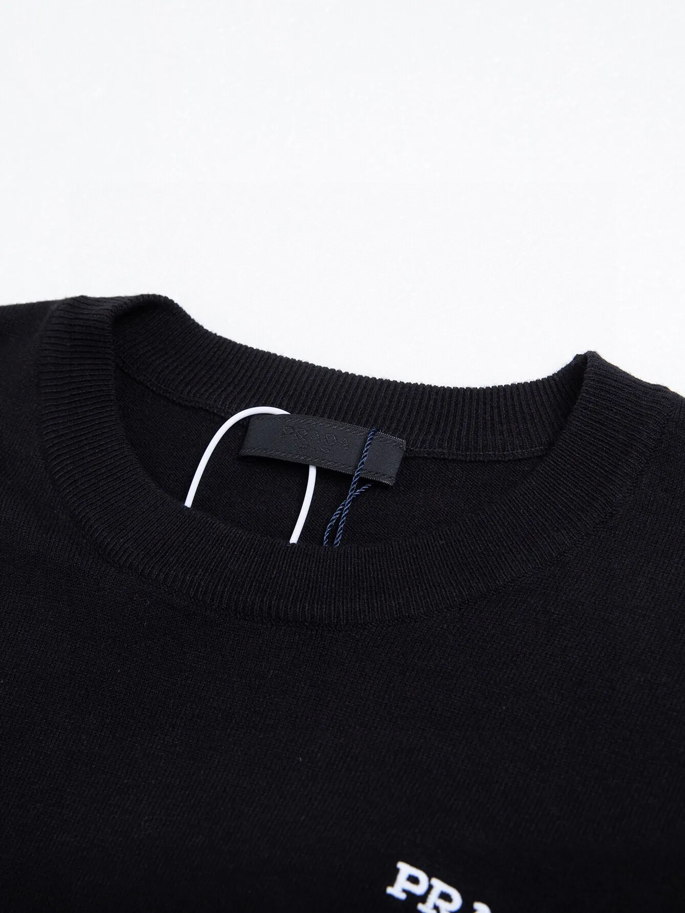 Logo-Embroidered Wool-Blend Knit T-Shirt D11516518 — view 4