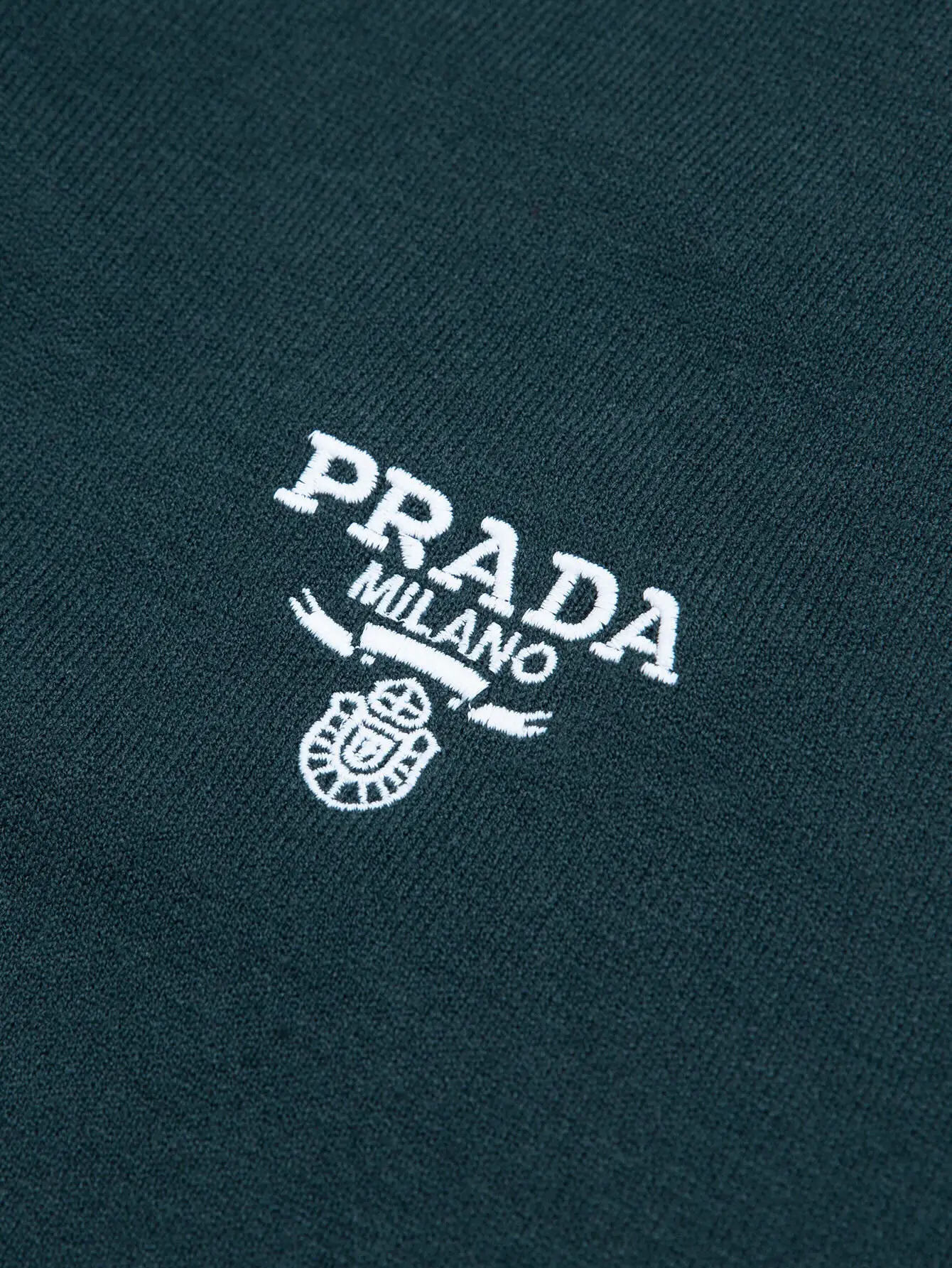 Logo Embroidered Wool-Blend Knit T-Shirt D11516516 — view 3