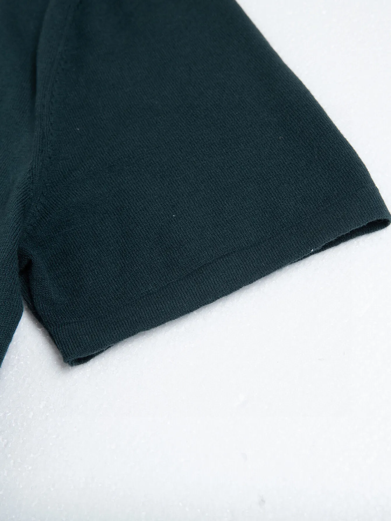 Logo Embroidered Wool-Blend Knit T-Shirt D11516516 — view 7