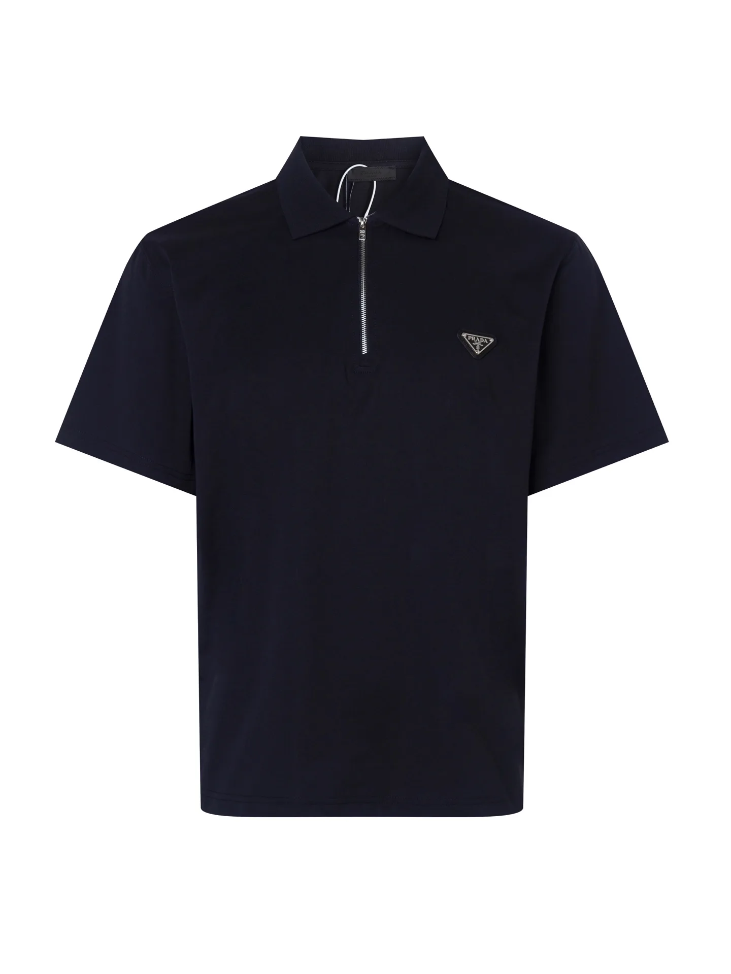 Logo-Plaque Quarter-Zip Polo Shirt D12016326