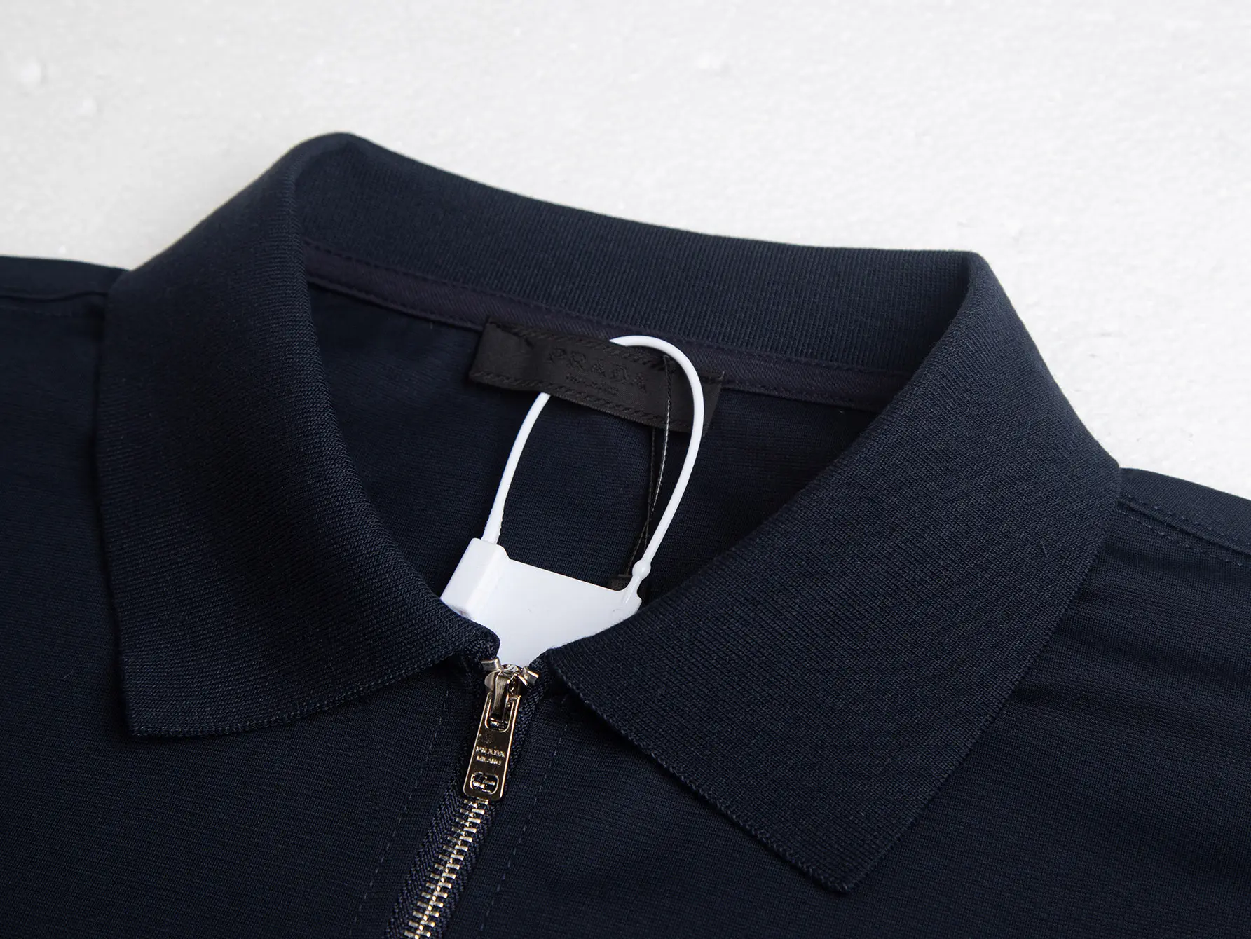Logo-Plaque Quarter-Zip Polo Shirt D12016326 — view 4