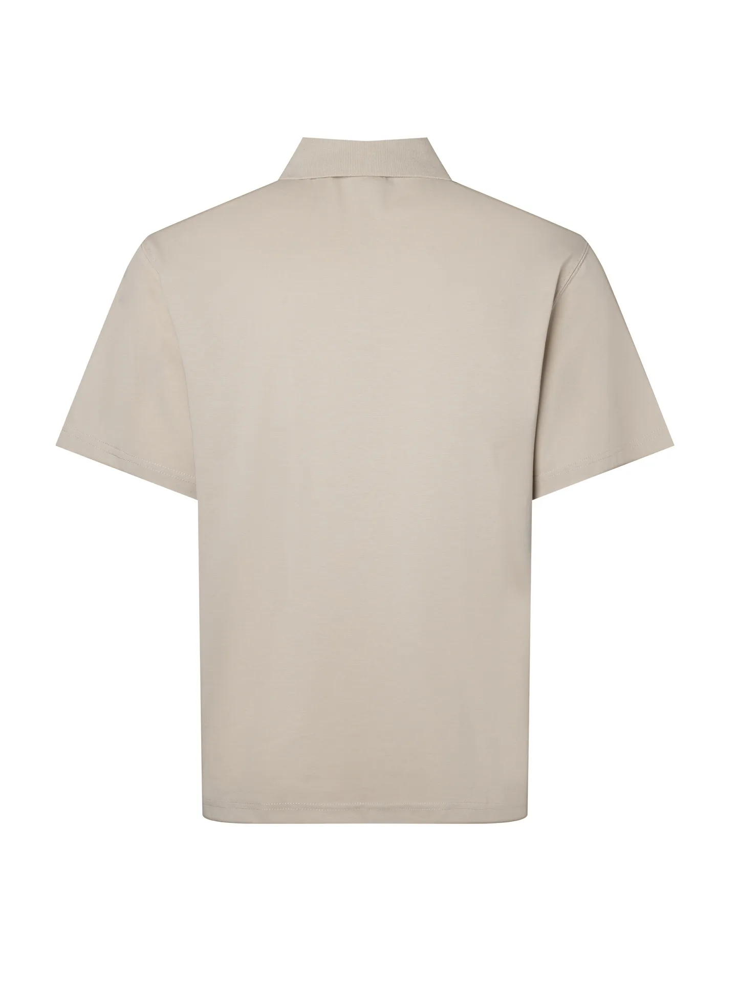 Logo-Plaque Zip-Up Cotton Polo Shirt D12016325 — view 2