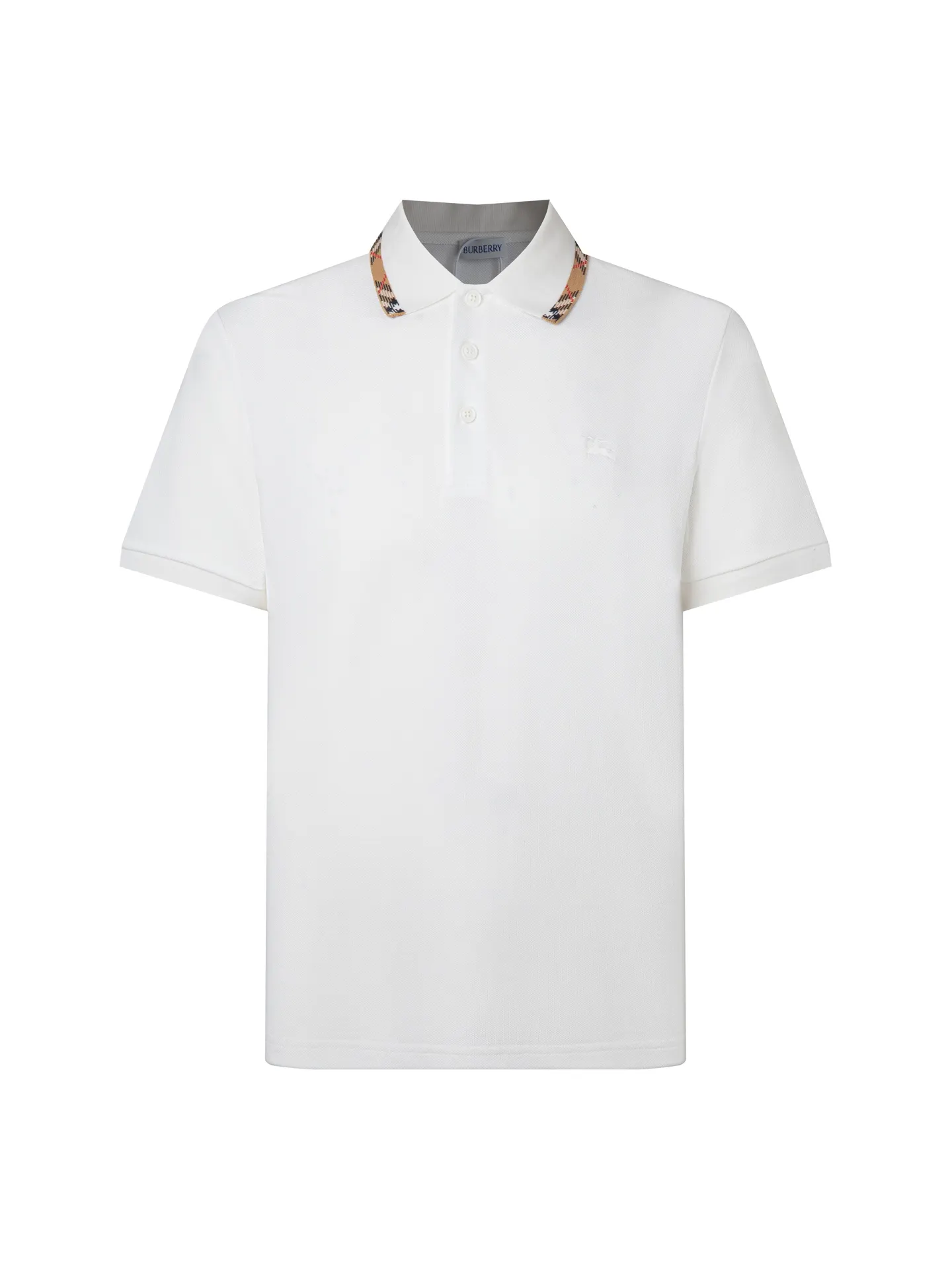 Check-Trim Cotton-Blend Piqué Polo Shirt D12016224