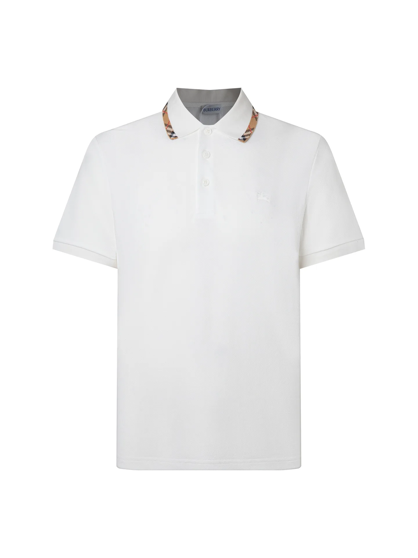 Check-Trim Cotton-Blend Piqué Polo Shirt D12016224
