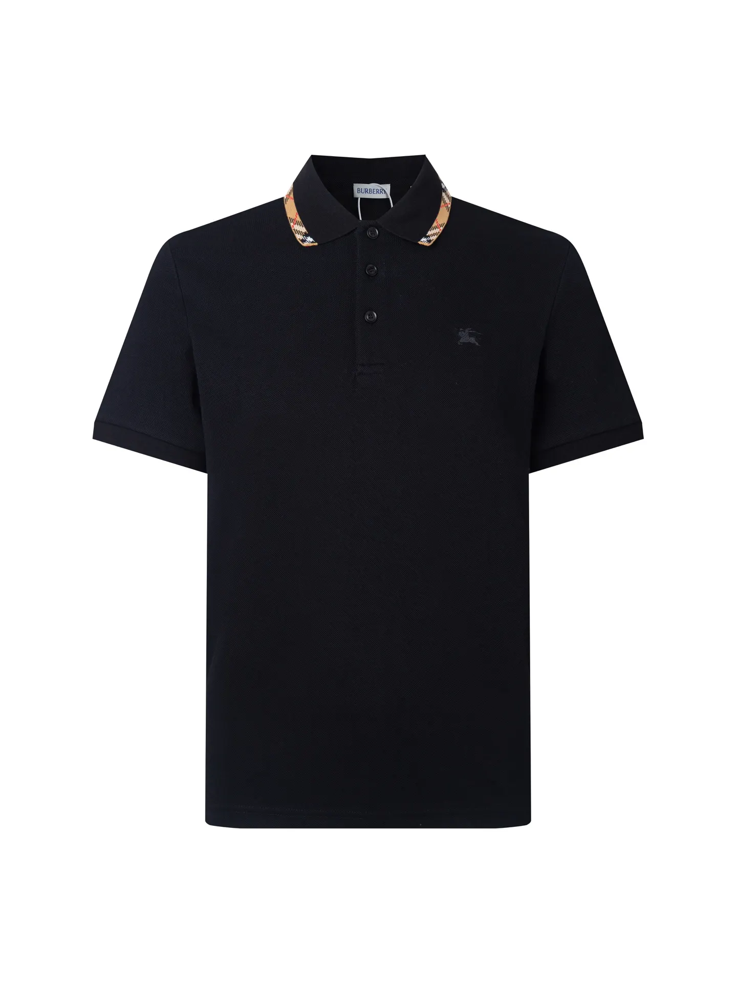 Check-Trim Cotton-Piqué Polo Shirt D12016225